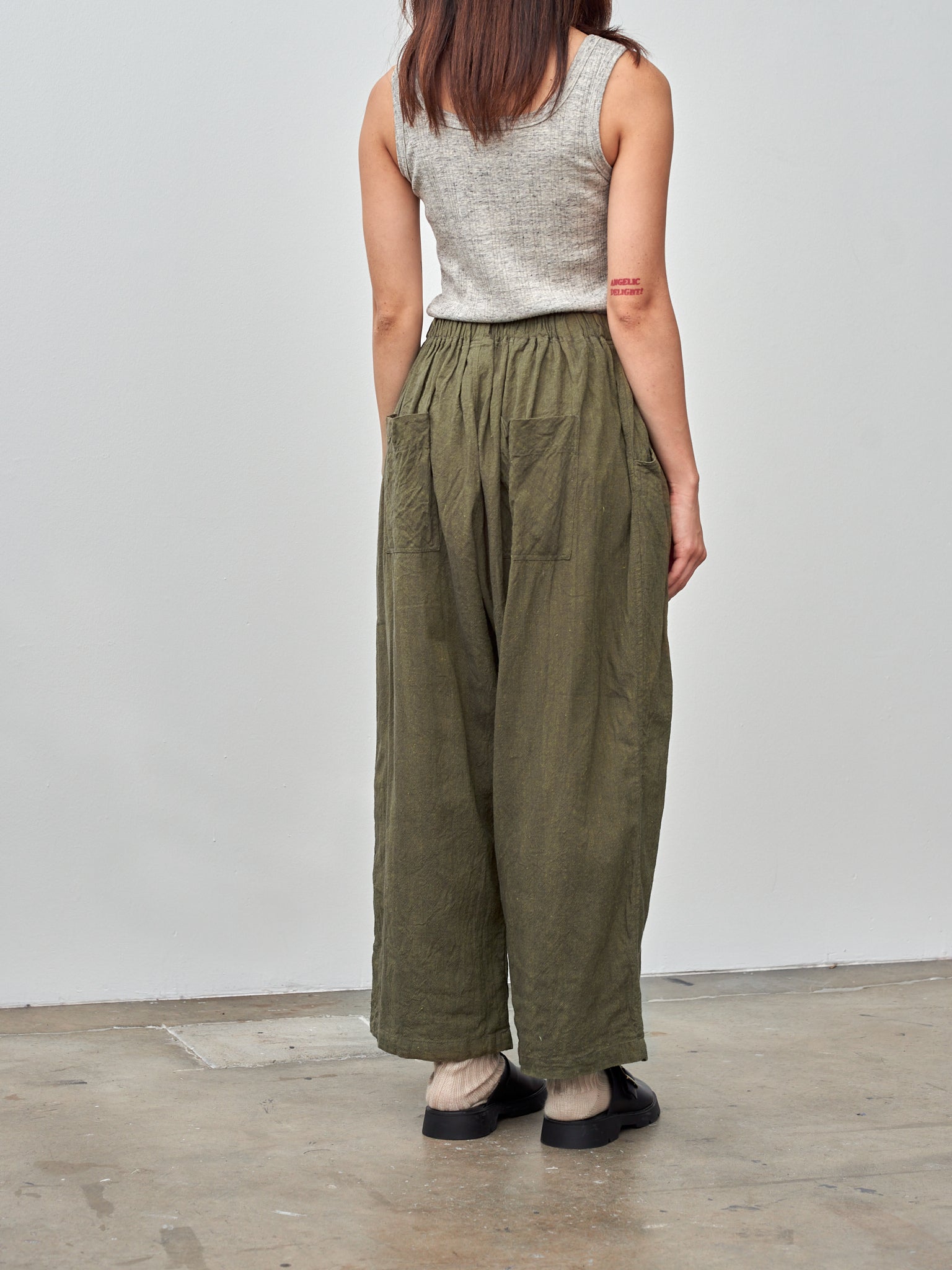 Namu Shop - Ichi Antiquites Herringbone Pants - Charcoal
