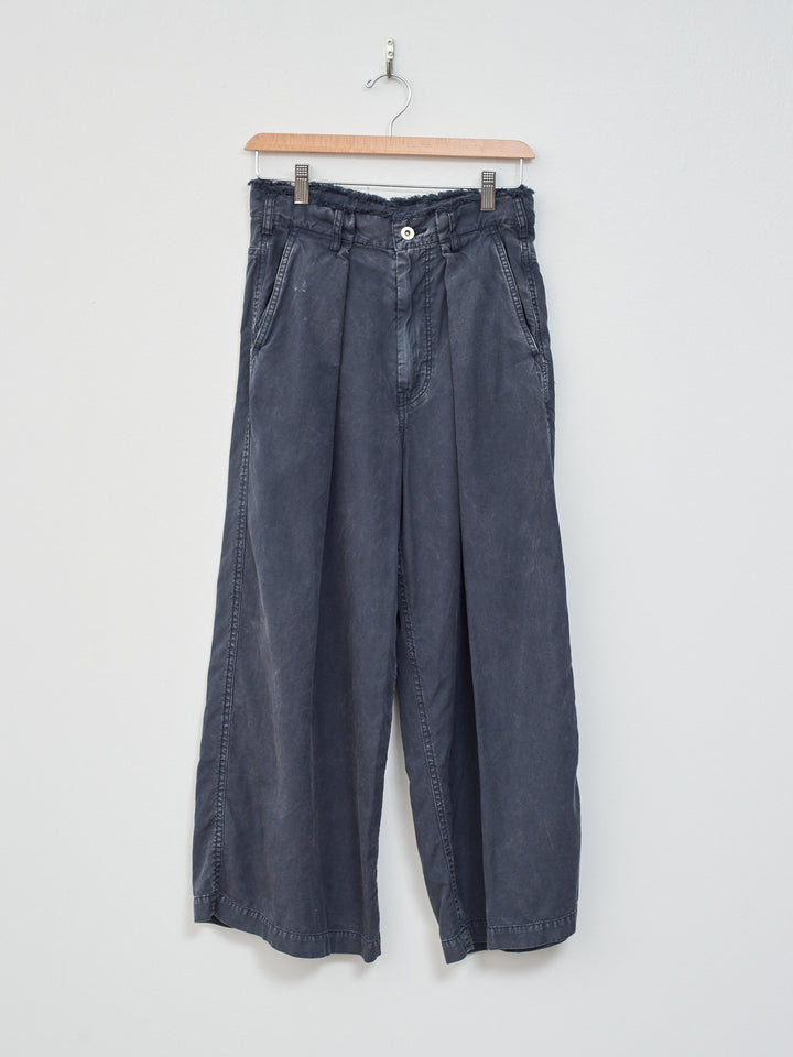 Namu Shop - Unfil Egyptian Cotton Wide Leg Pants - Washed Black