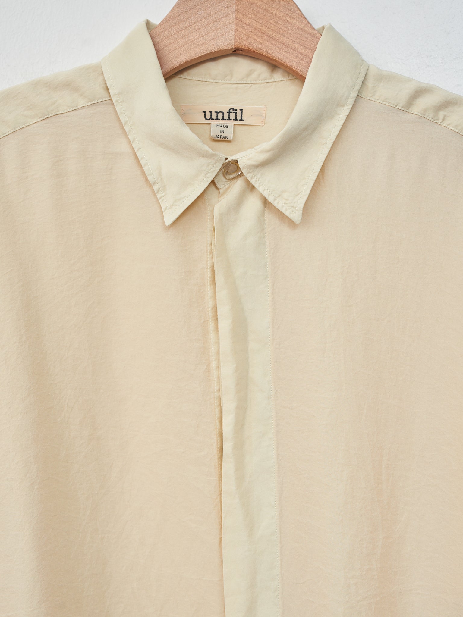 Namu Shop - Unfil Silk Habotai Oversized Shirt - Butter