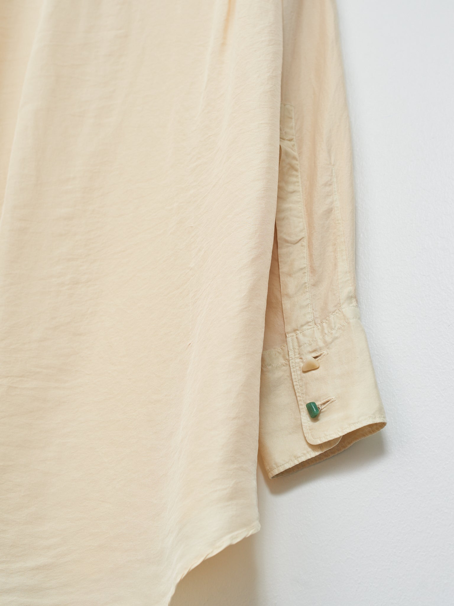 Namu Shop - Unfil Silk Habotai Oversized Shirt - Butter