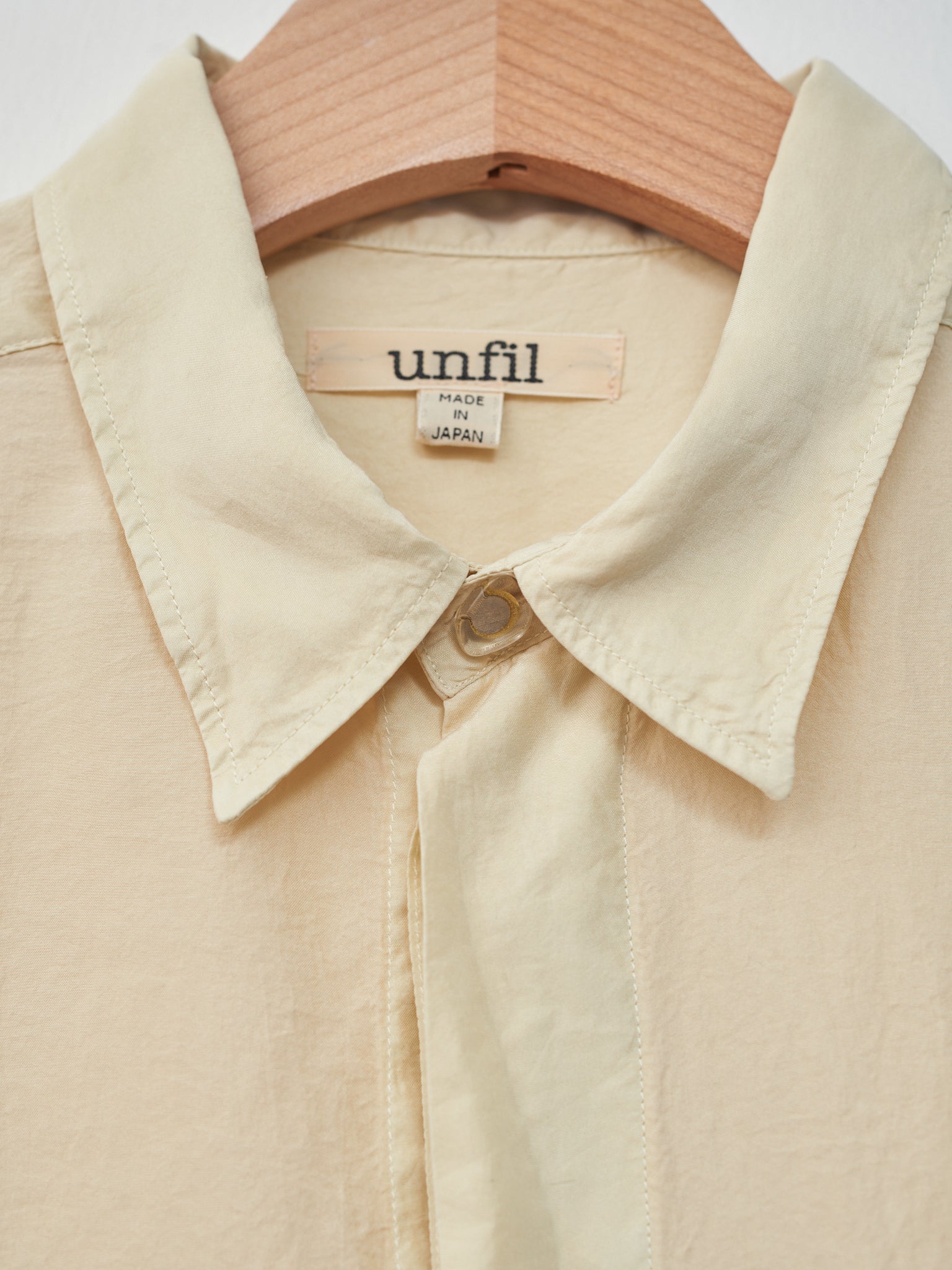Namu Shop - Unfil Silk Habotai Oversized Shirt - Butter