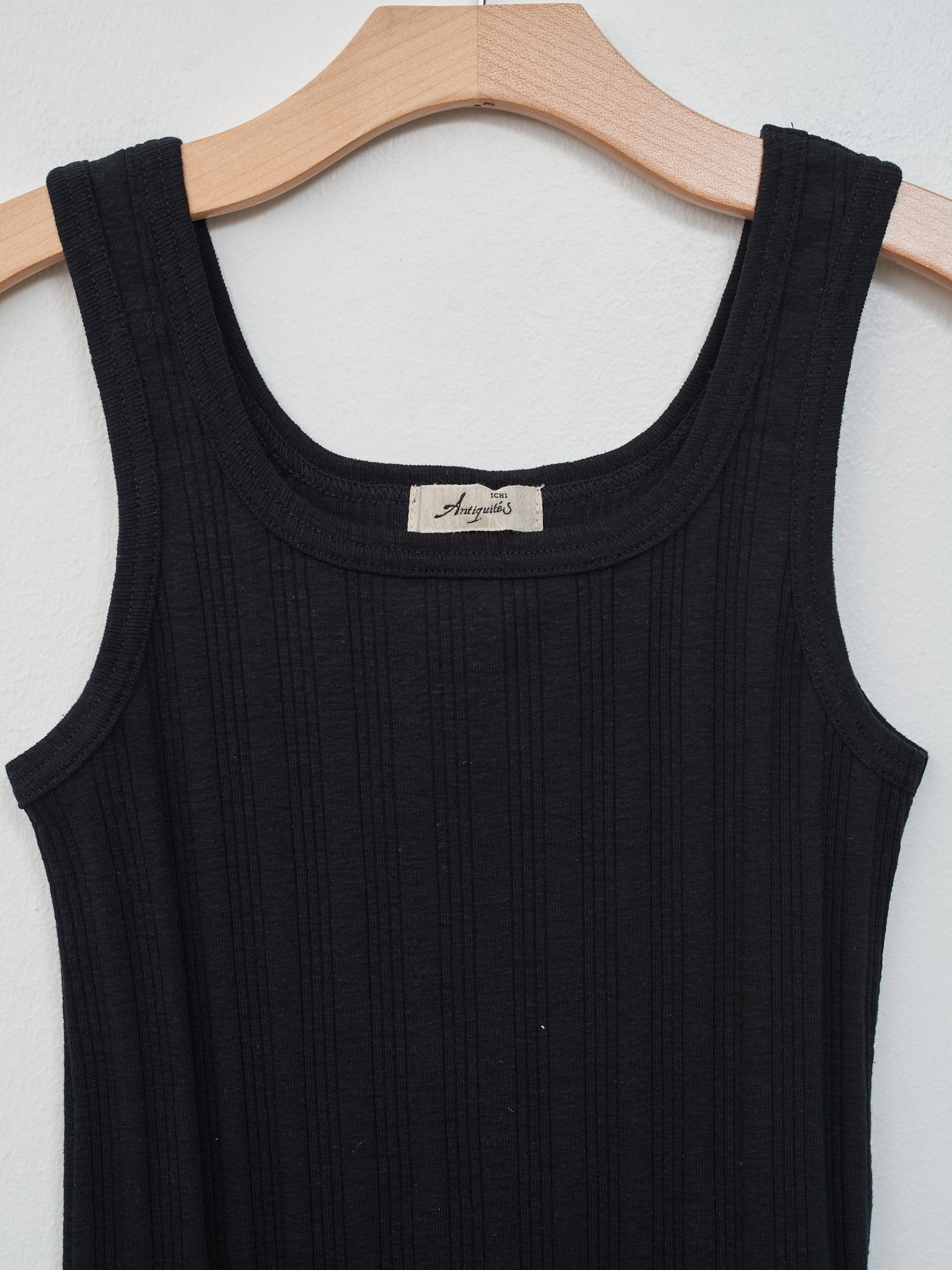 Namu Shop - Ichi Vintage Cotton Stripe Tanktop - Black