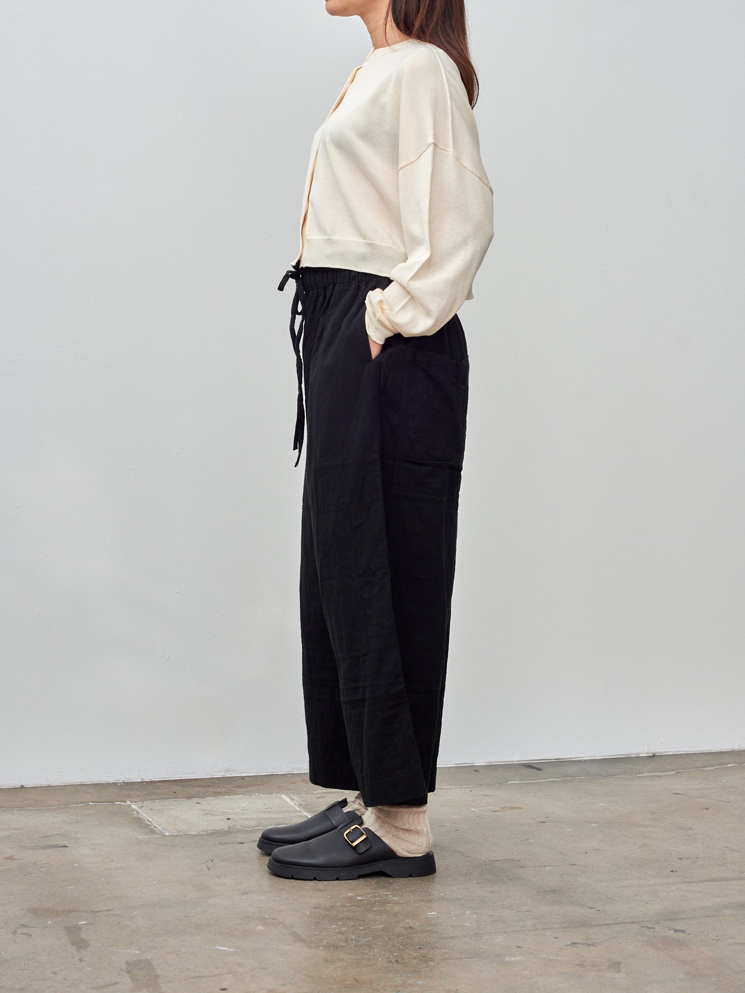 Namu Shop - Ichi Azumadaki Quilt Pants - Black