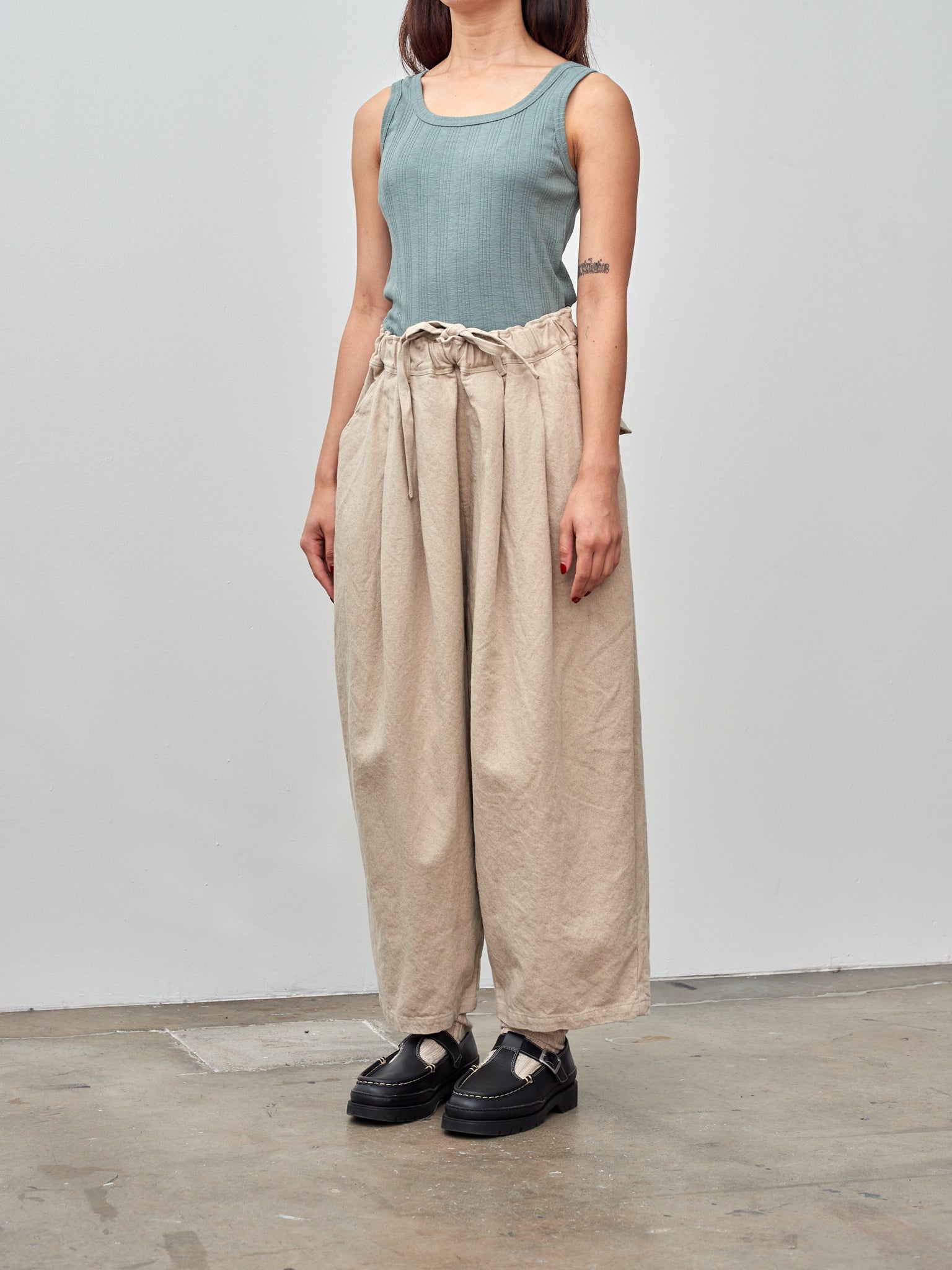 Namu Shop - Ichi Vintage Cotton Stripe Tanktop - Grayish Blue