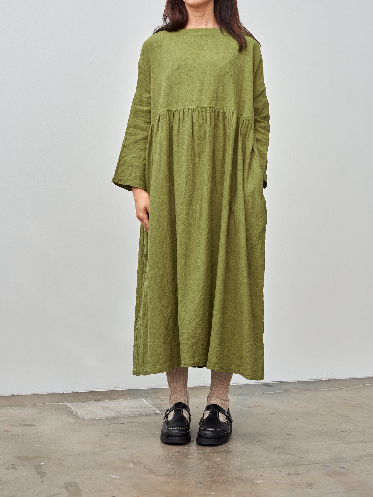 Namu Shop - Ichi Herringbone Dress - Yellow