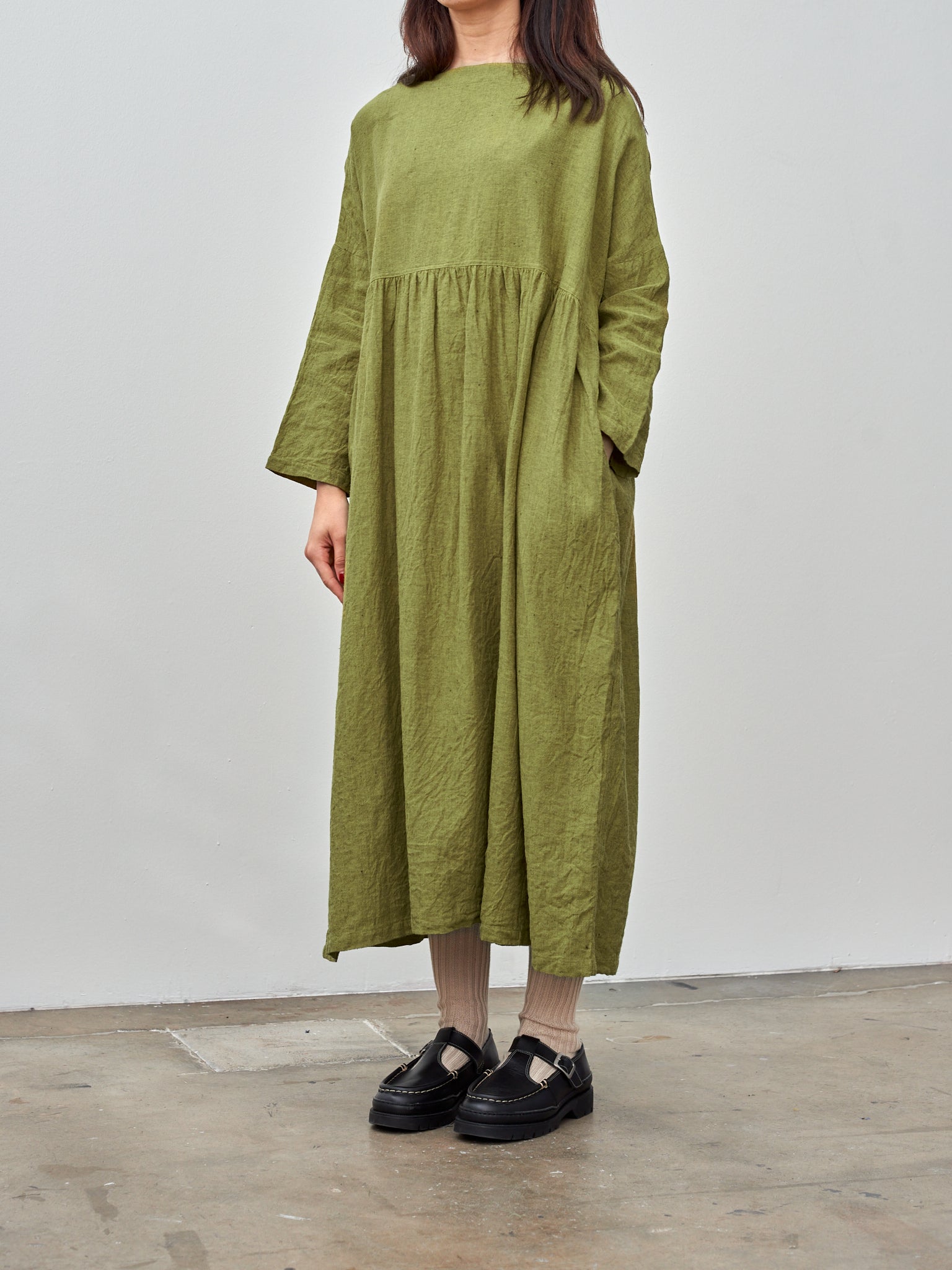 Namu Shop - Ichi Herringbone Dress - Yellow
