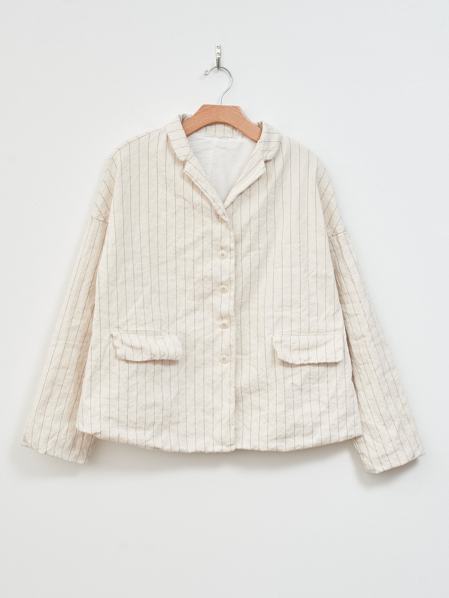 Namu Shop - Album di Famiglia Pinstripe Loose Blazer - Natural