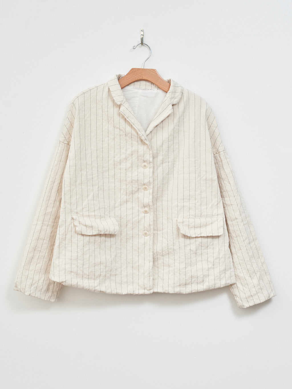 Namu Shop - Album di Famiglia Pinstripe Loose Blazer - Natural