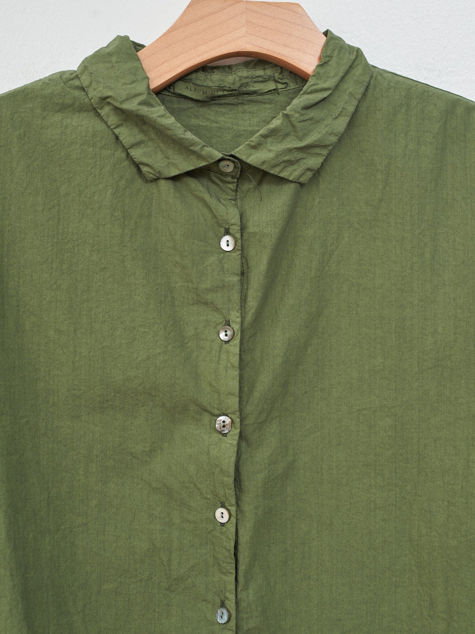 Namu Shop - Album di Famiglia Short Collar Shirt TC - Green Lawn