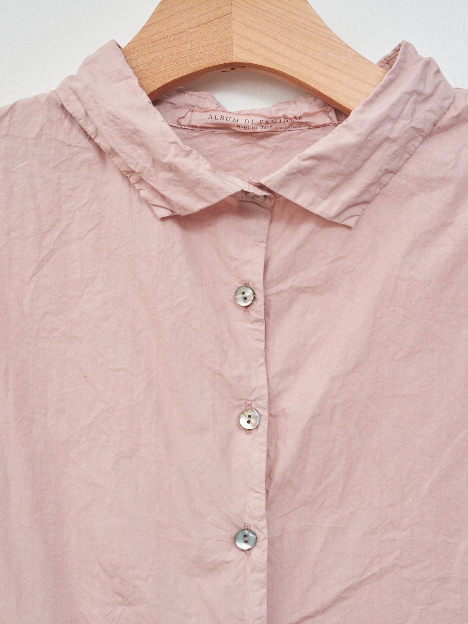 Namu Shop - Album di Famiglia Short Collar Shirt TC - Petal Pink
