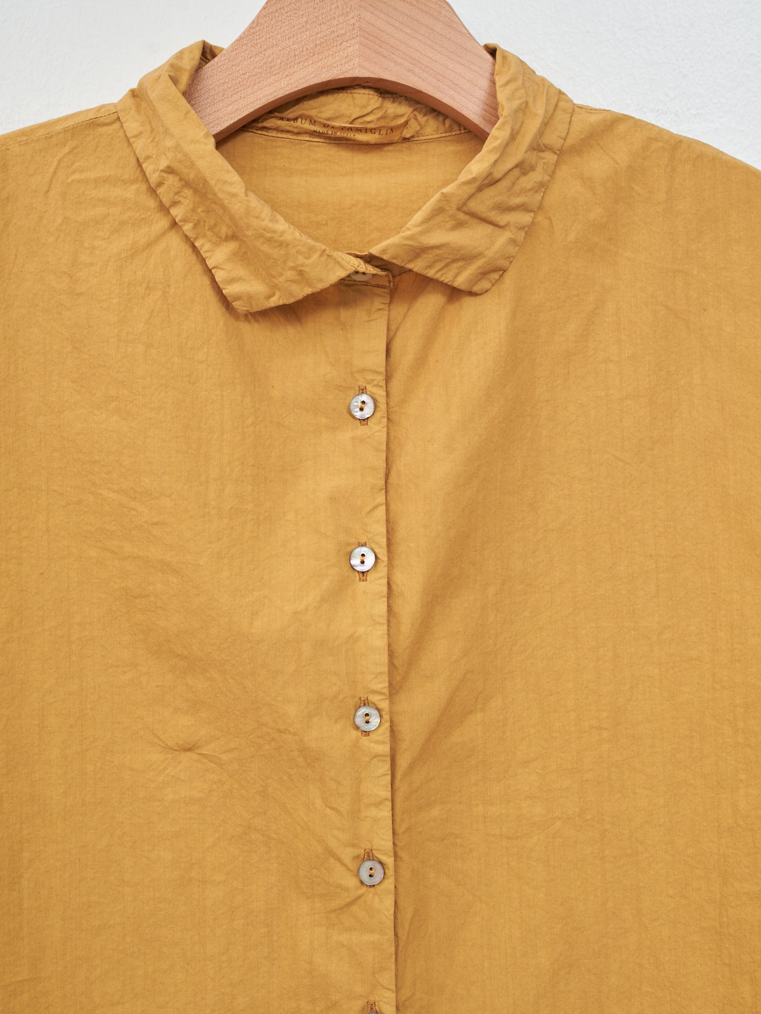 Namu Shop - Album di Famiglia Short Collar Shirt TC - Sun Yellow