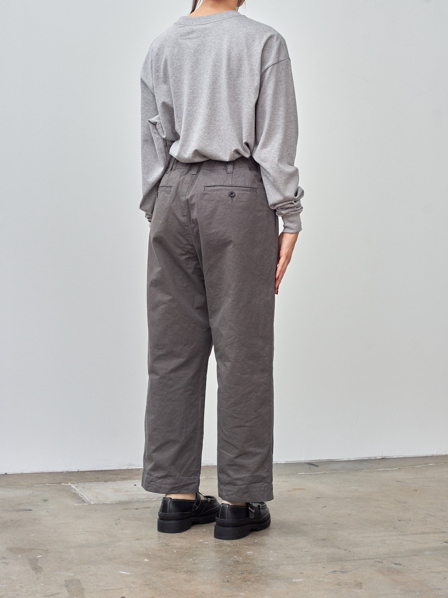 Namu Shop - Veritecoeur Straight Tuck Pants - Gray