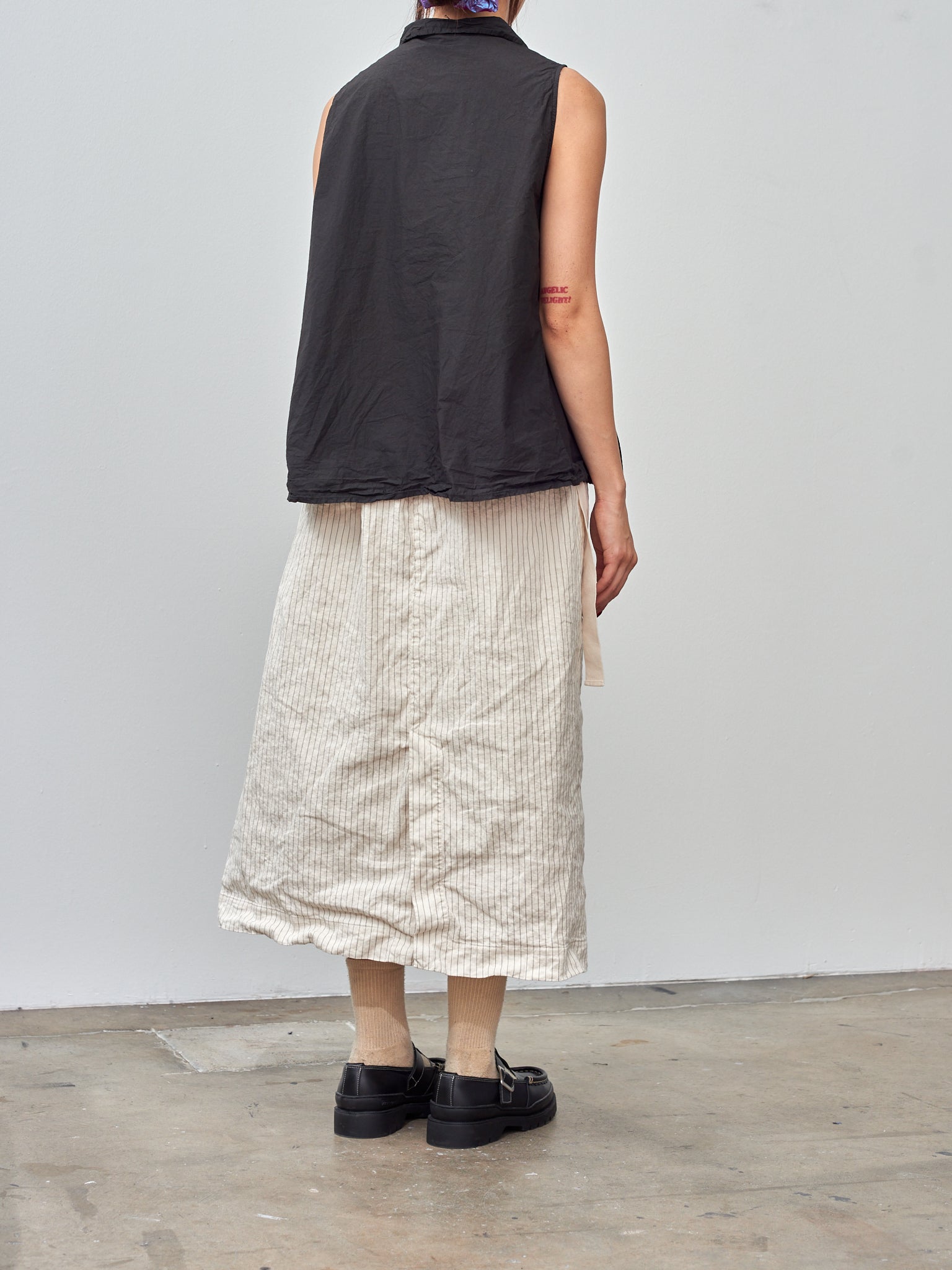 Namu Shop - Album di Famiglia Sleeveless Collar Shirt TC - Black