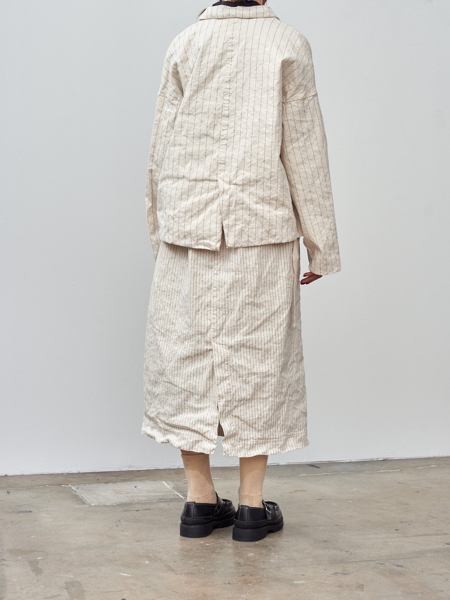 Namu Shop - Album di Famiglia Pinstripe Loose Blazer - Natural