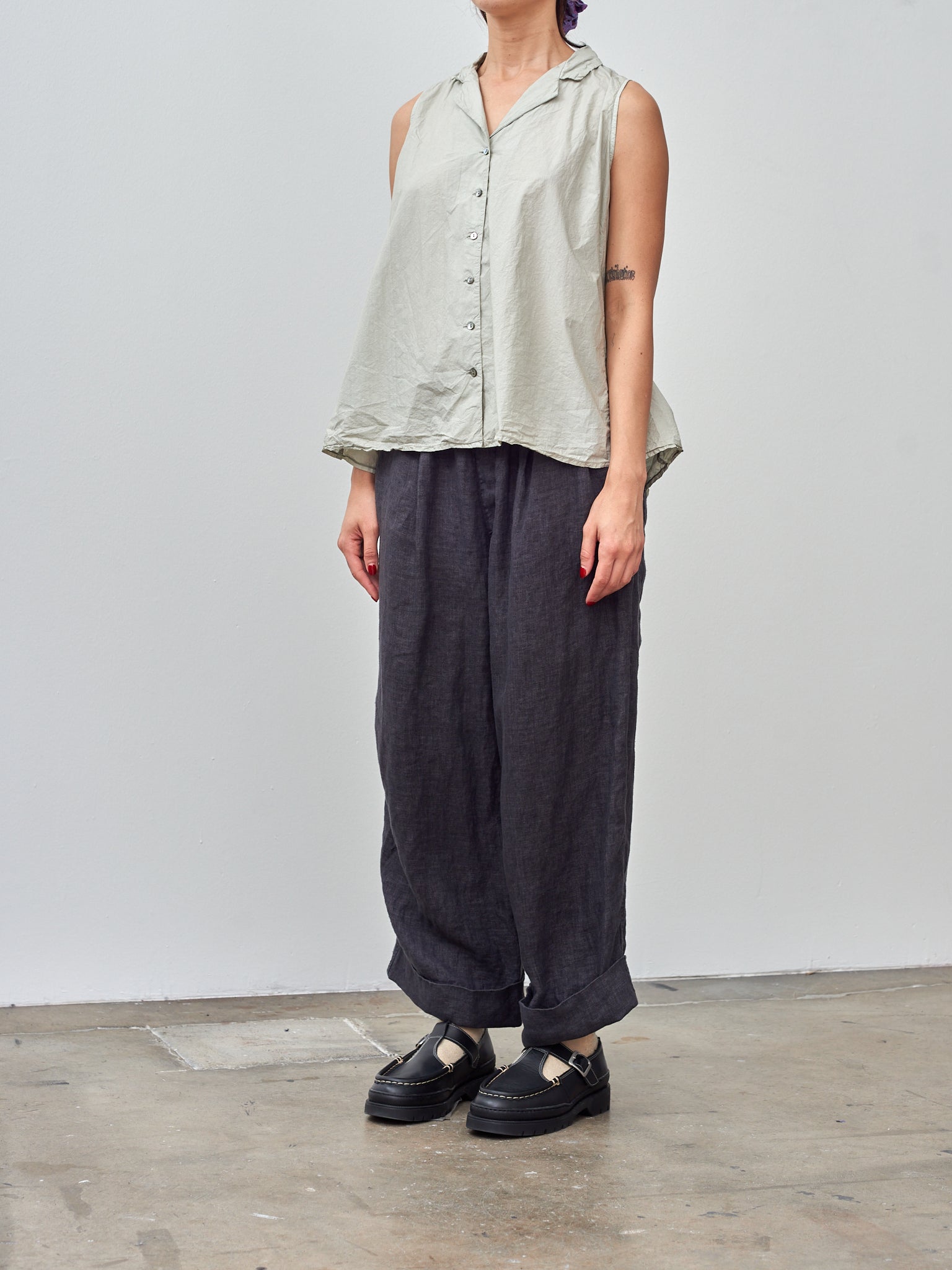 Namu Shop - Album di Famiglia Sleeveless Collar Shirt TC - Almond