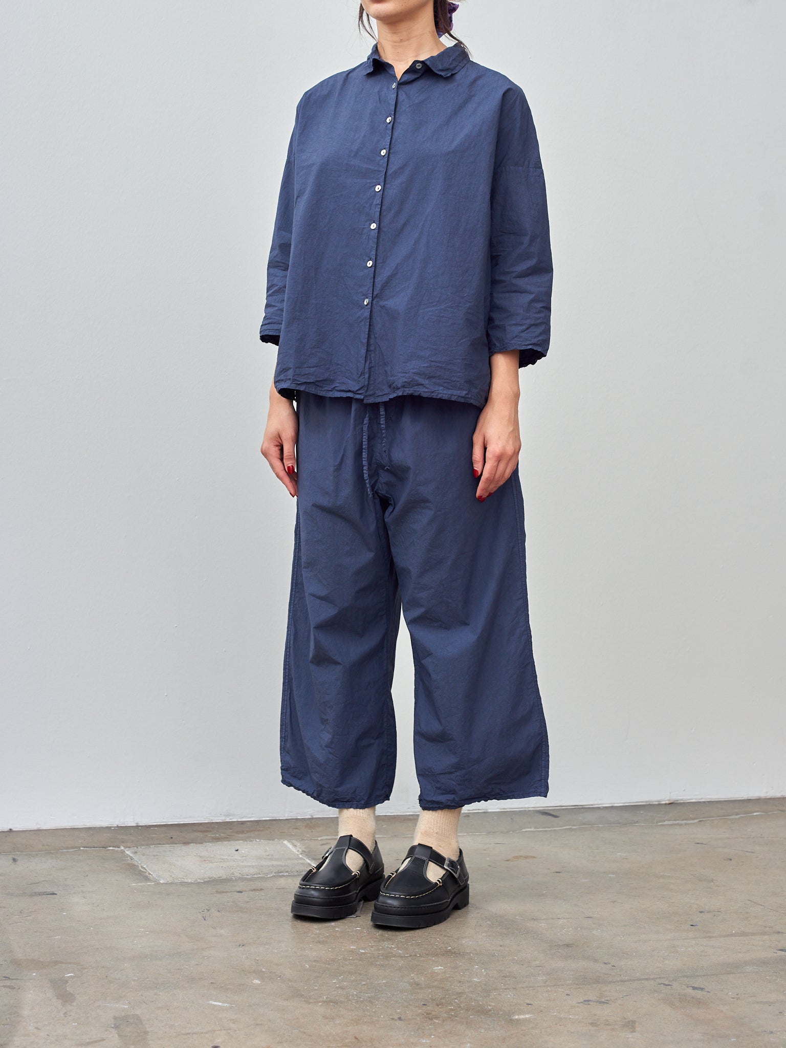 Namu Shop - Album di Famiglia Short Collar Shirt TC - Navy
