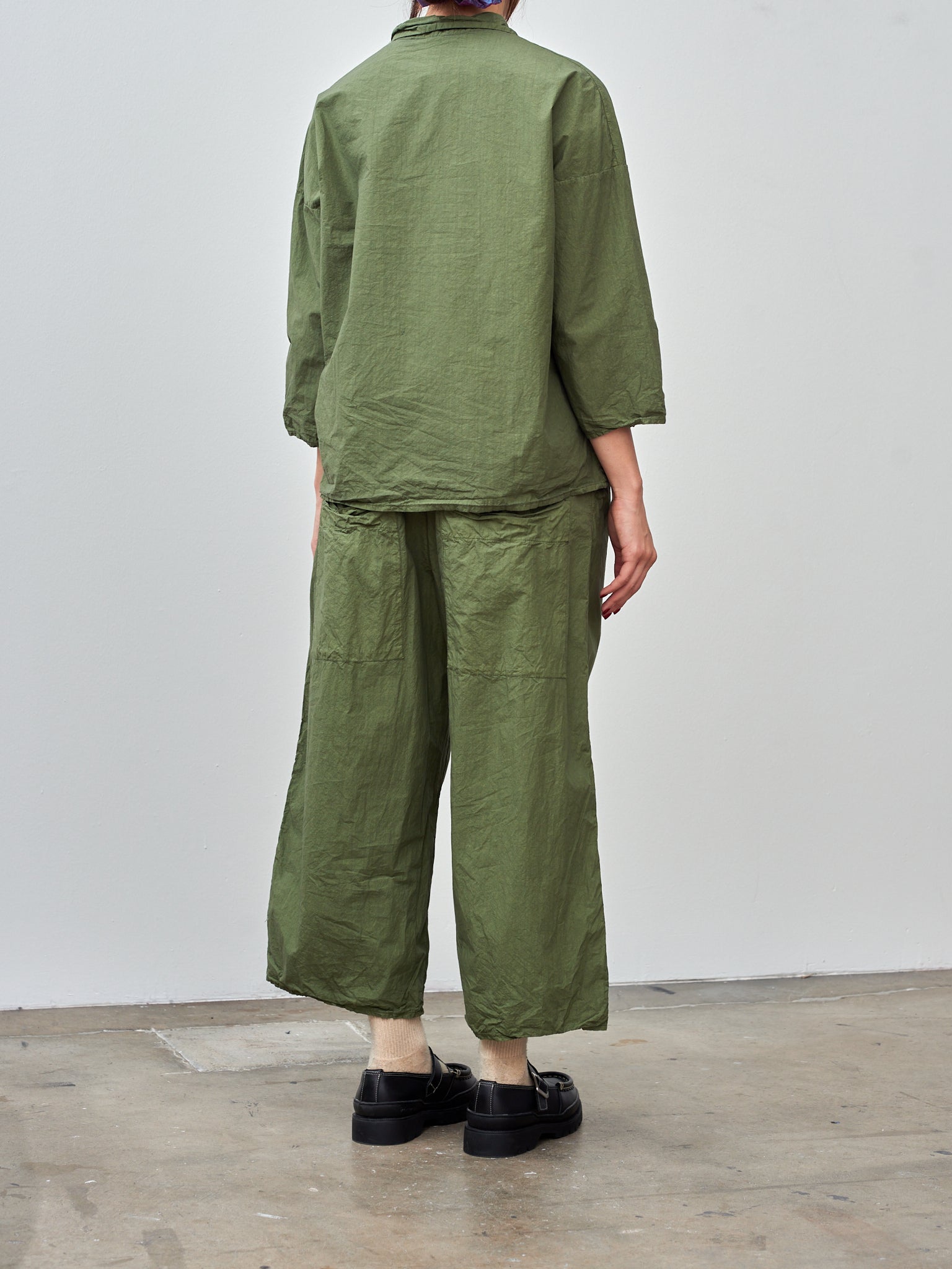 Namu Shop - Album di Famiglia Short Collar Shirt TC - Green Lawn