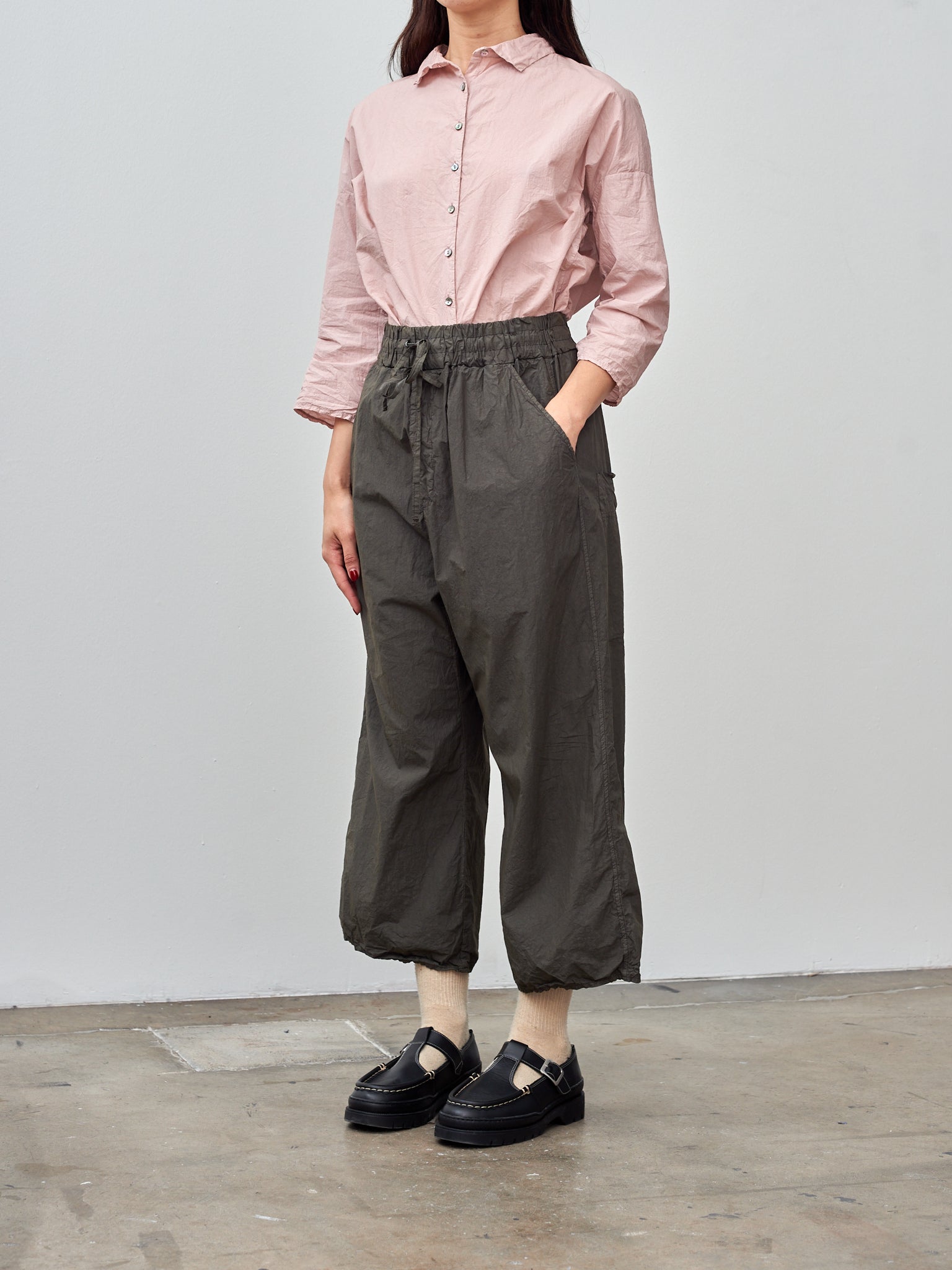 Namu Shop - Album di Famiglia Wide & Short Trousers TC - Anthracite