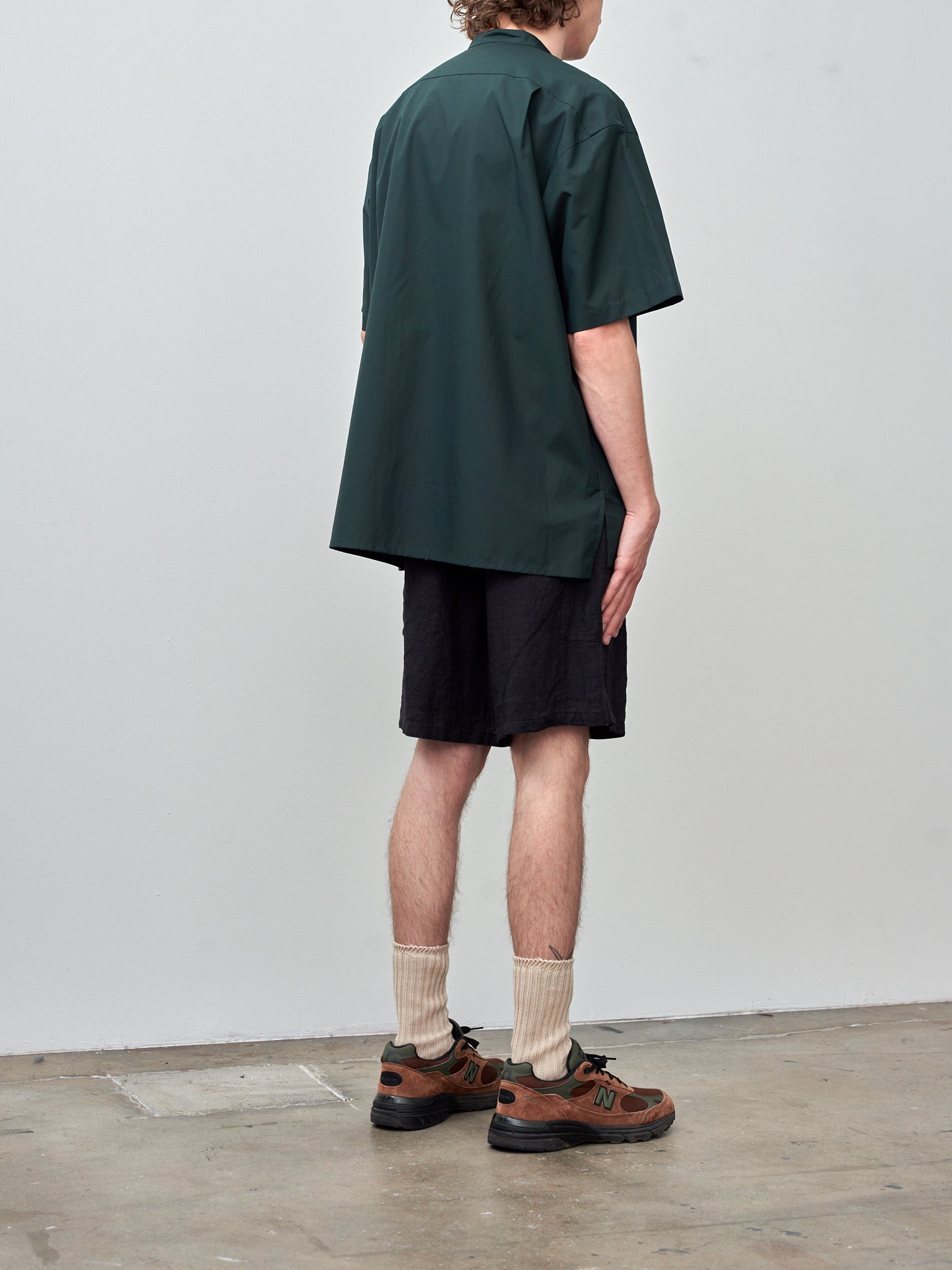 Namu Shop - Yleve Finx Cotton Weather S/S Shirt - Dark Green