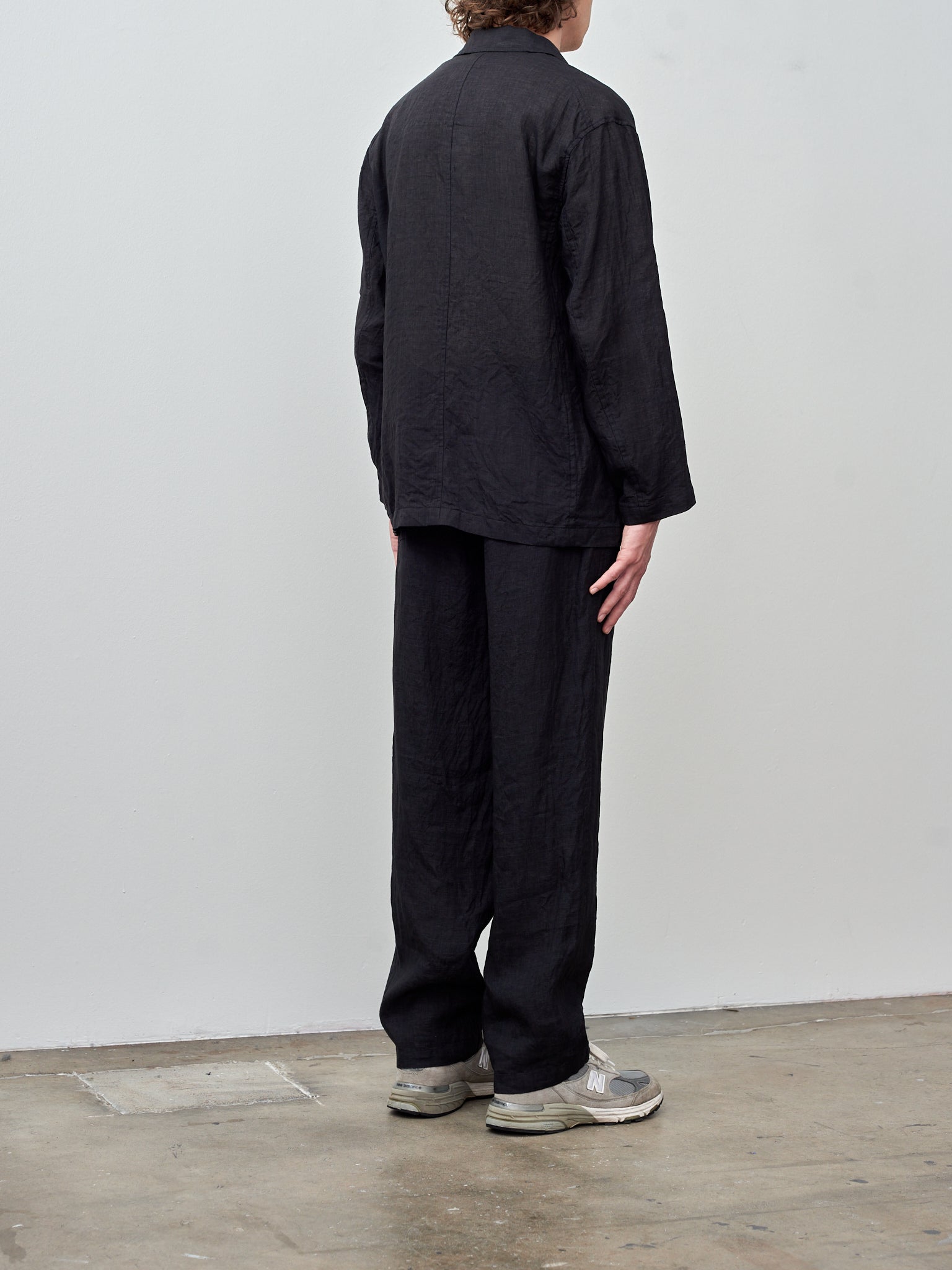 Namu Shop - Yleve Linen Poplin Blazer - Black