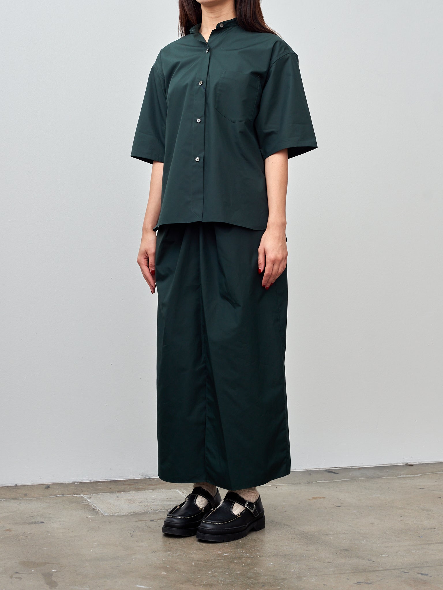 Namu Shop - Yleve Finx Cotton Weather S/S Shirt - Dark Green