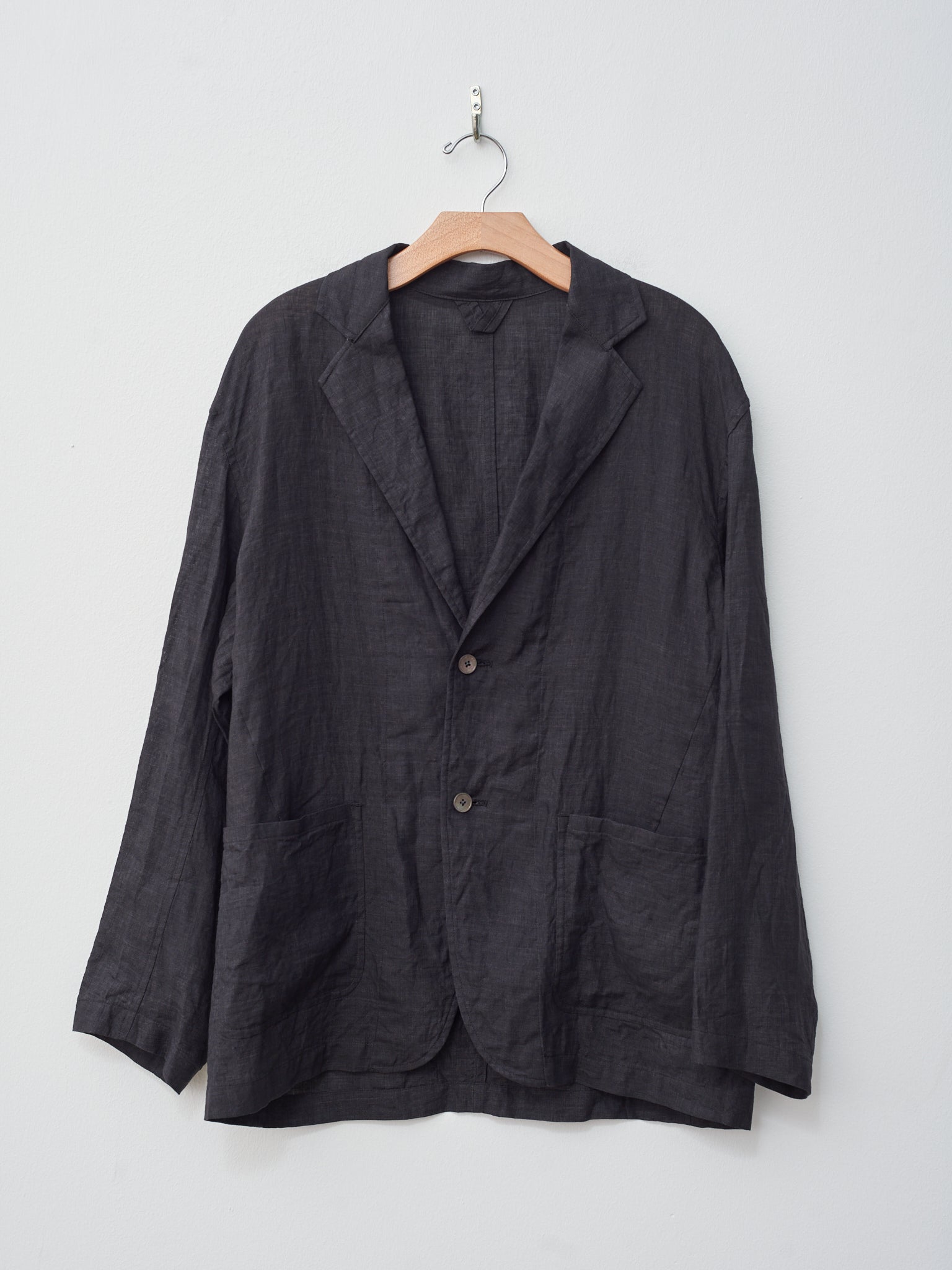 Namu Shop - Yleve Linen Poplin Blazer - Black