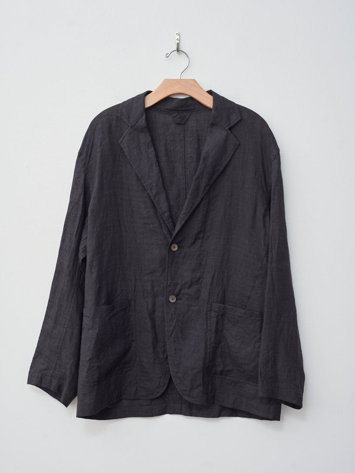Namu Shop - Yleve Linen Poplin Blazer - Black