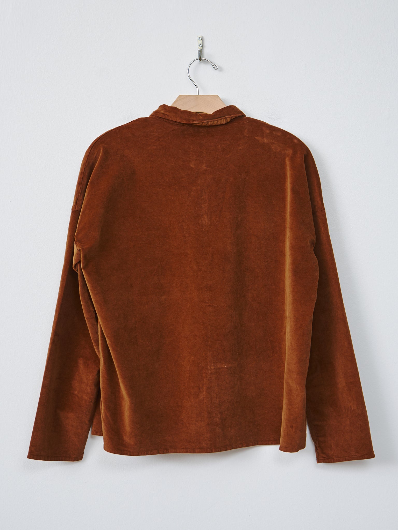 Namu Shop - Album di Famiglia Velvet Short Collar Shirt - Rust