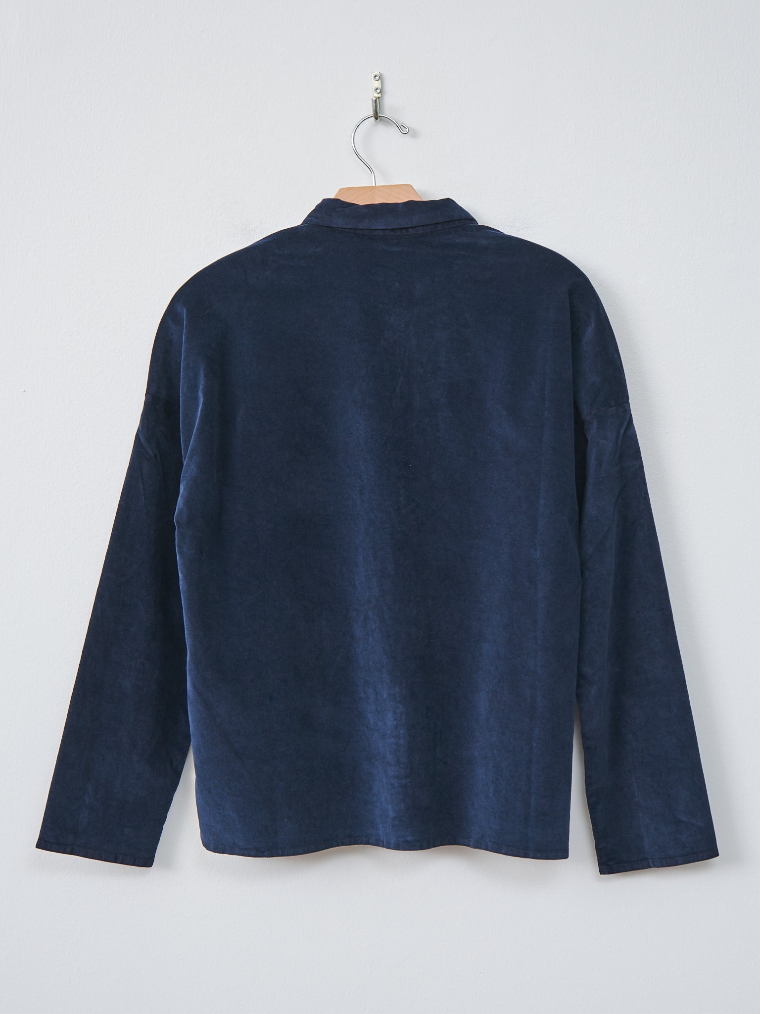 Namu Shop - Album di Famiglia Velvet Short Collar Shirt - Ink