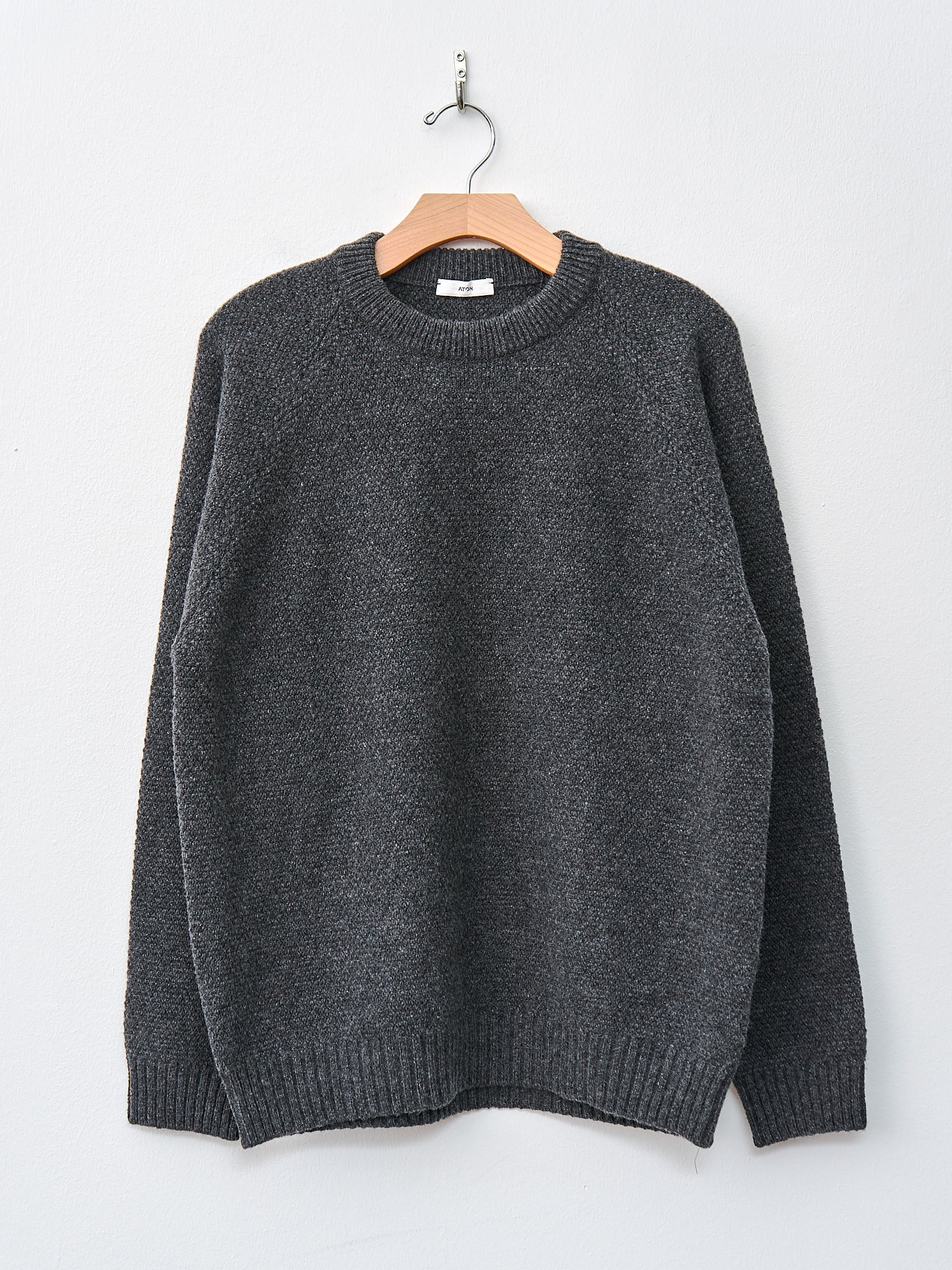 Namu Shop - Aton Lambswool Crewneck Sweater - Charcoal Gray