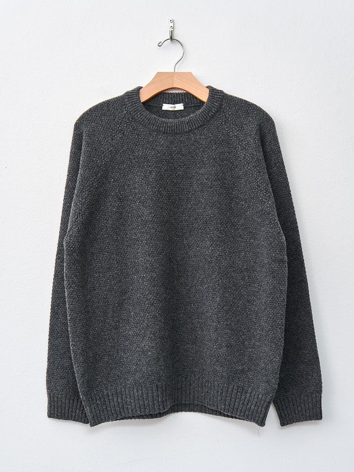 Namu Shop - Aton Lambswool Crewneck Sweater - Charcoal Gray
