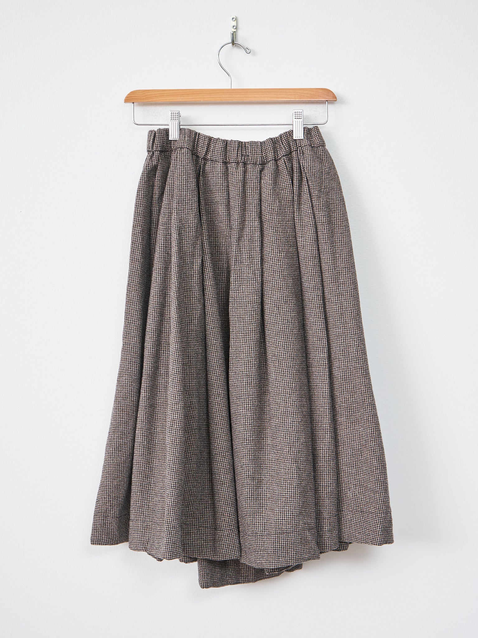 Namu Shop - Album di Famiglia Pleated Skirt Pied-De-Poule - Coffee