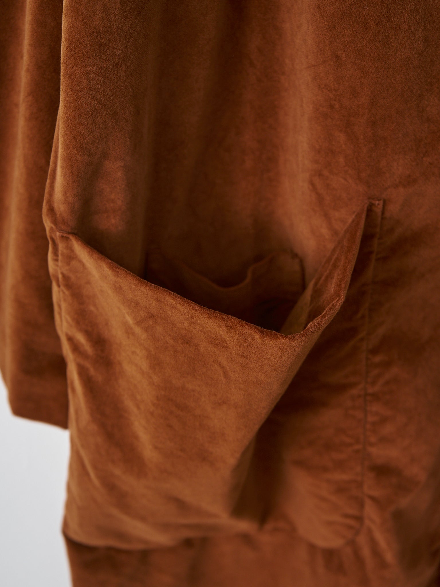 Namu Shop - Album di Famiglia Velvet Loose Coat - Rust