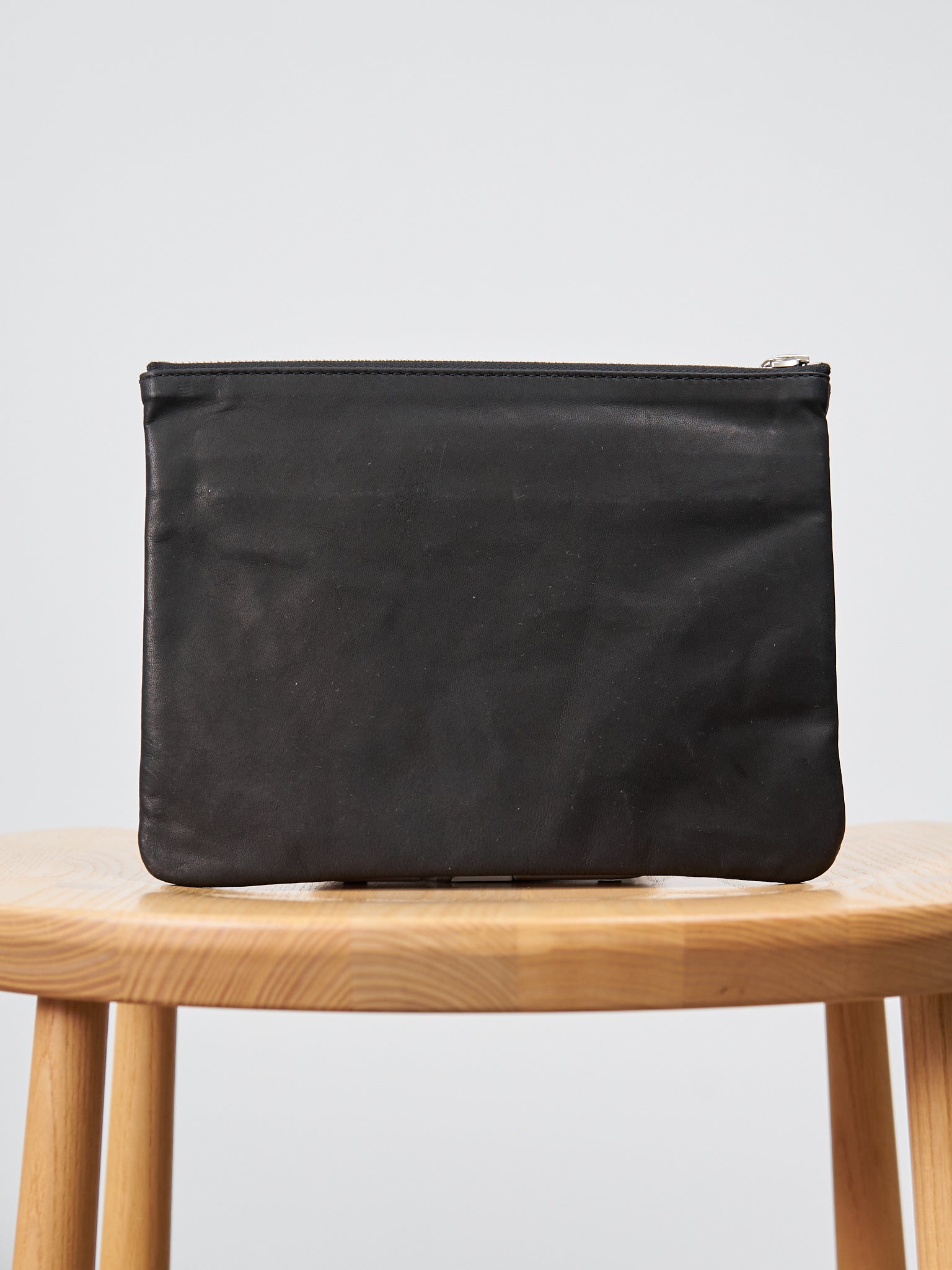 Namu Shop - Amiacalva Sandwich Leather Pouch/Wallet L - Black