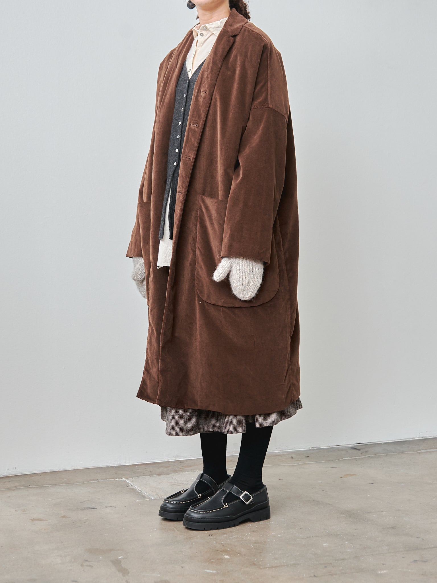 Namu Shop - Album di Famiglia Velvet Loose Coat - Coffee