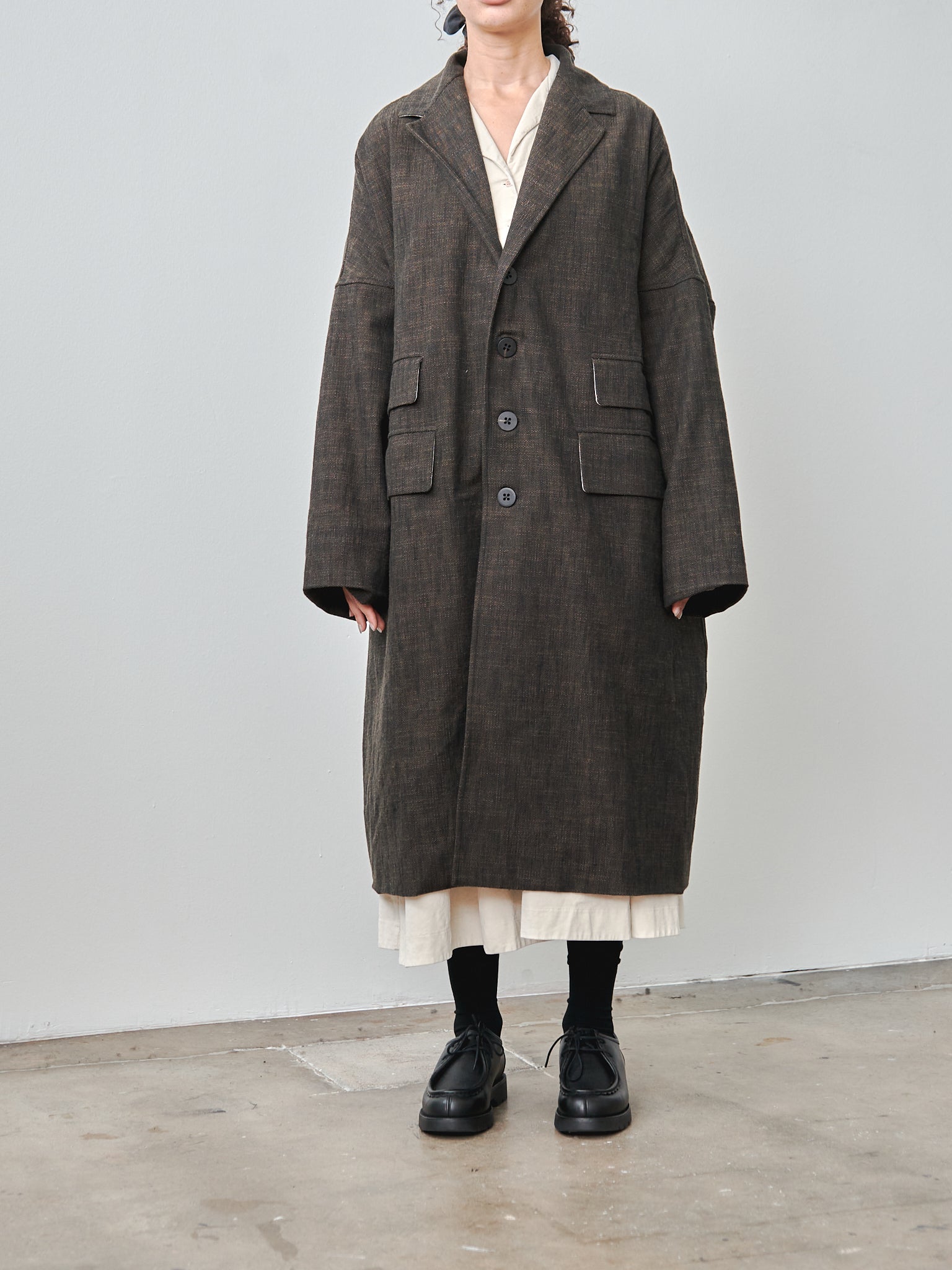 Namu Shop - Album di Famiglia Loose Coat - Cotton Wool Natte