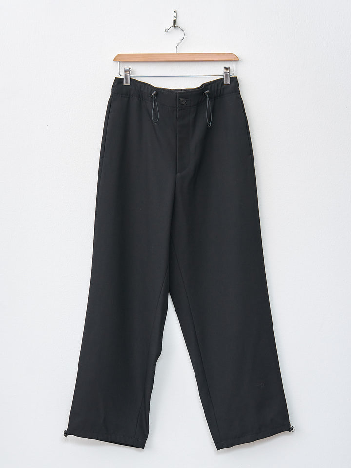 Namu Shop - Aton Back Satin Wool Utility Pants - Black