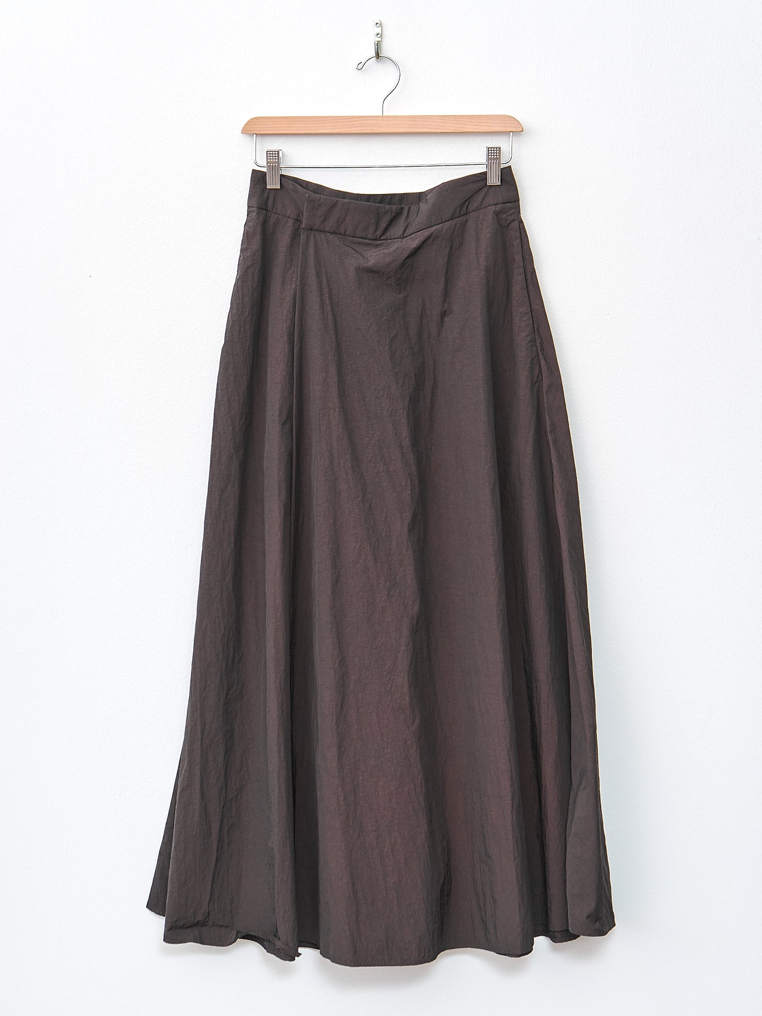Namu Shop - Aton Hand Dyed Nylon Flared Skirt - Brown