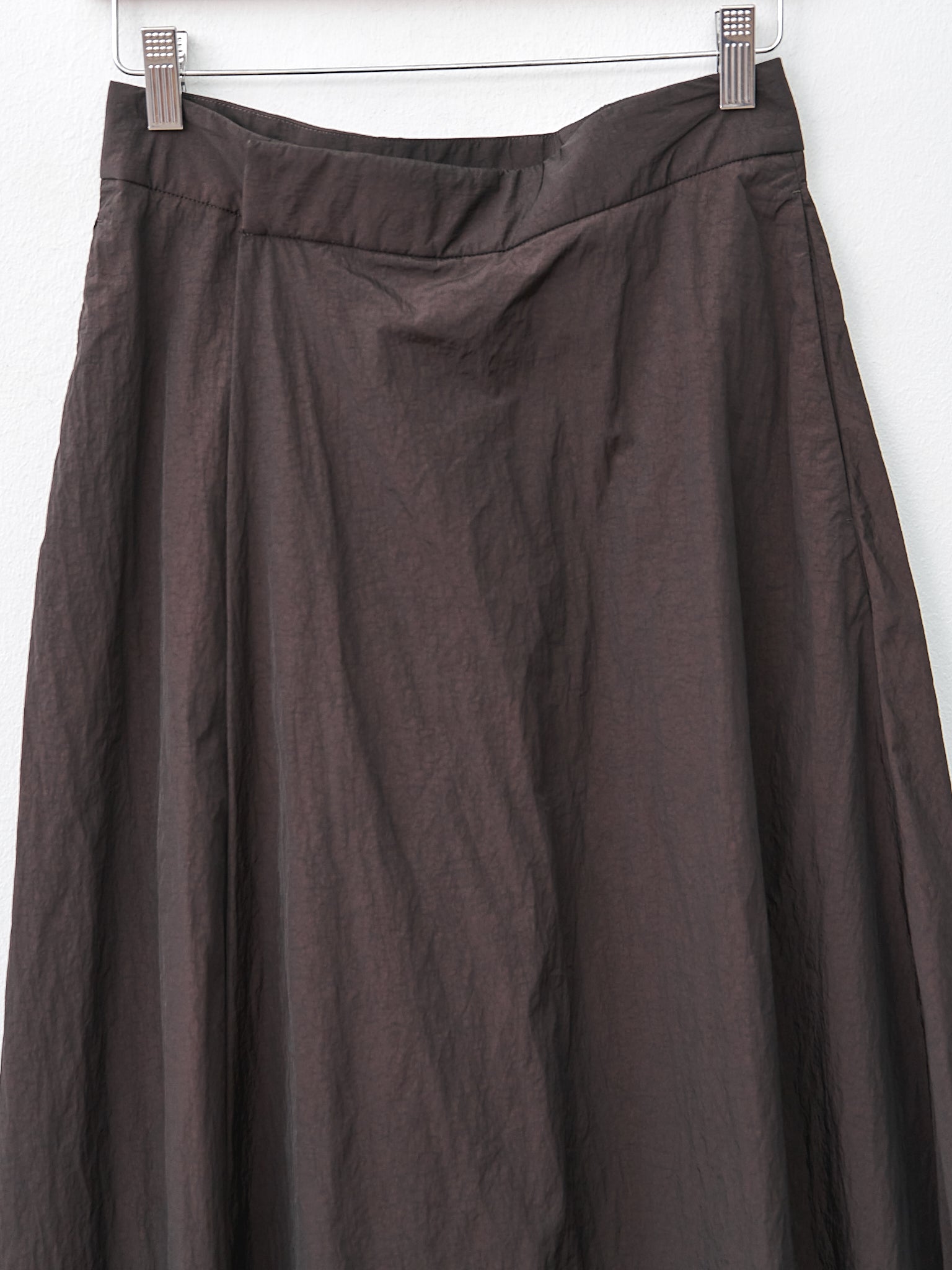 Namu Shop - Aton Hand Dyed Nylon Flared Skirt - Brown