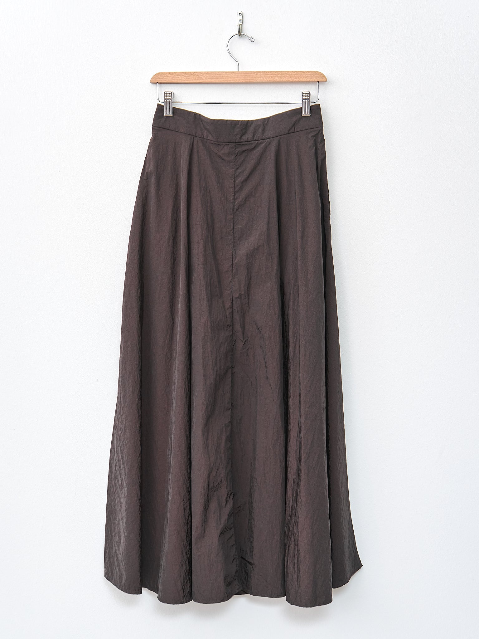 Namu Shop - Aton Hand Dyed Nylon Flared Skirt - Brown