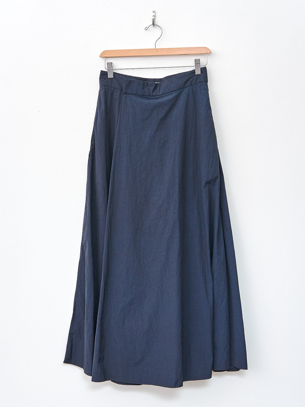 Namu Shop - Aton Hand Dyed Nylon Flared Skirt - Navy