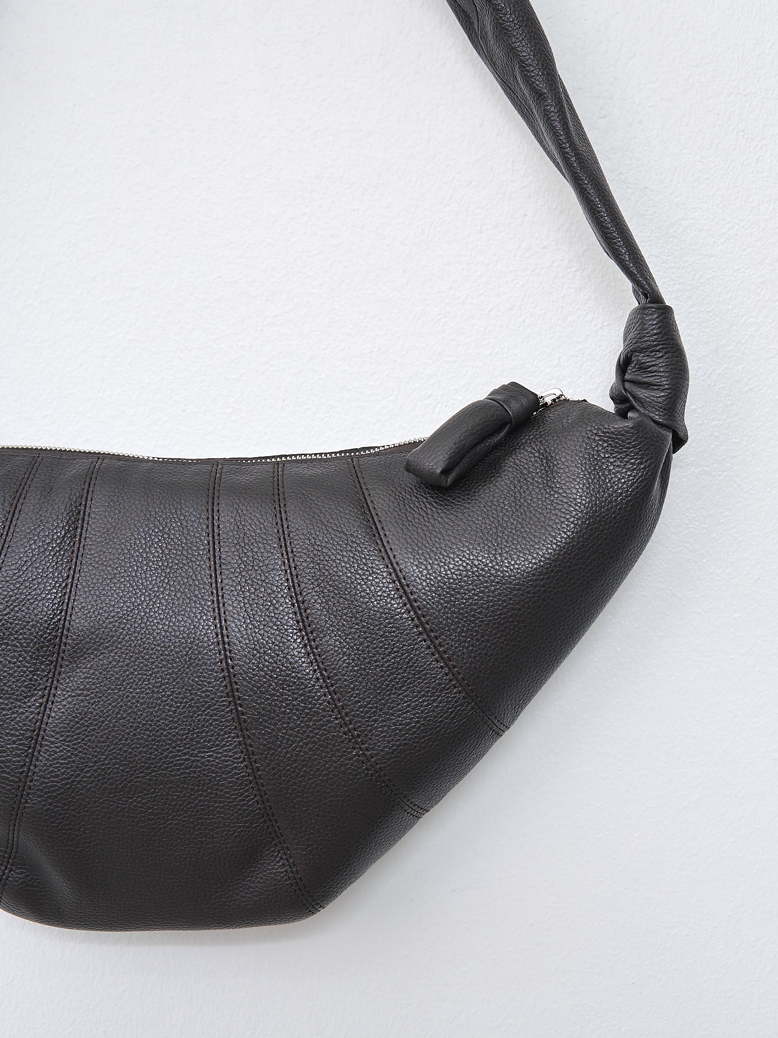 Namu Shop - Lemaire Medium Croissant Bag - Dark Chocolate (grained leather)