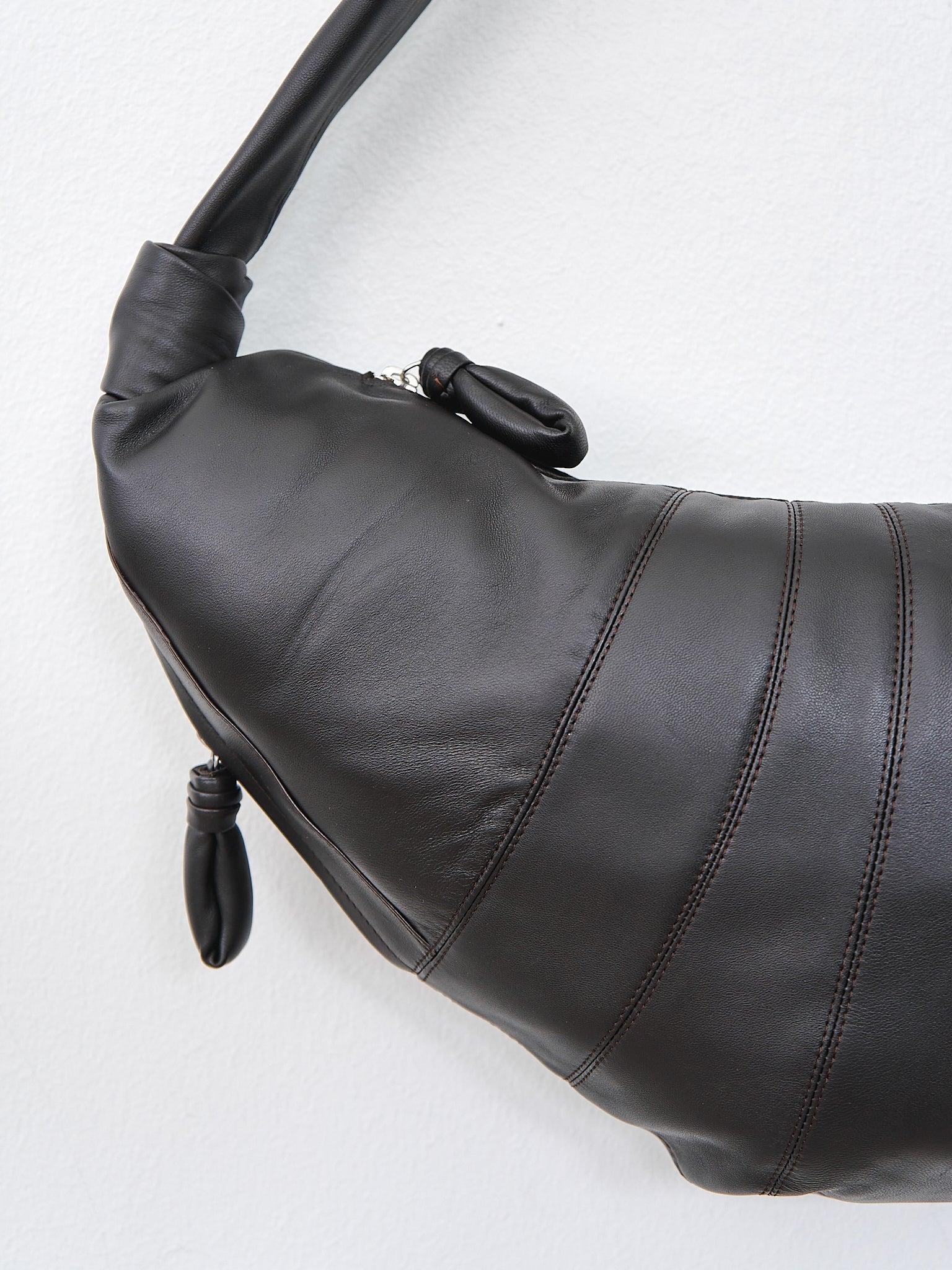Namu Shop - Lemaire Large Croissant Bag - Dark Chocolate (soft nappa leather)