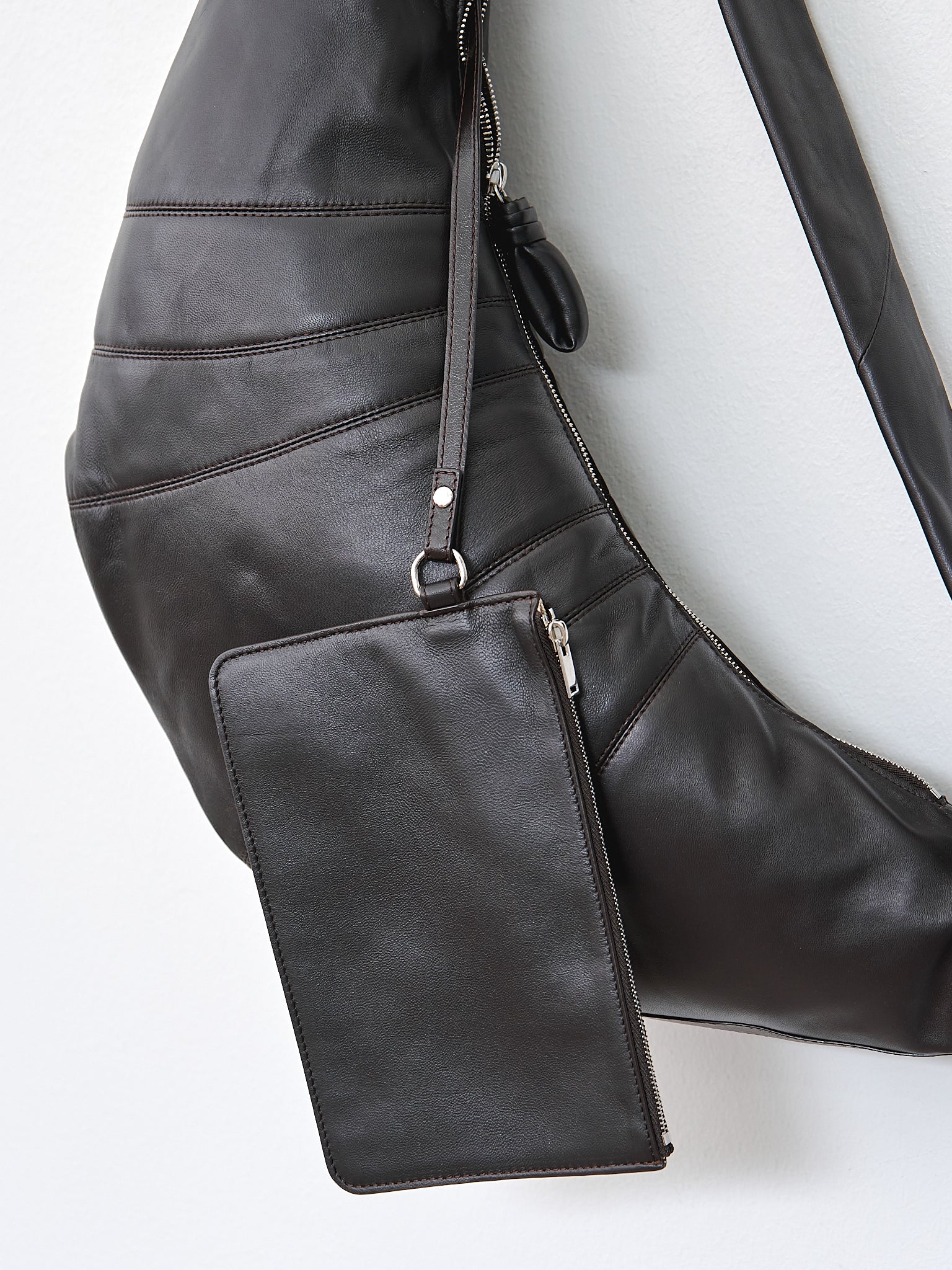 Namu Shop - Lemaire Large Croissant Bag - Dark Chocolate (soft nappa leather)