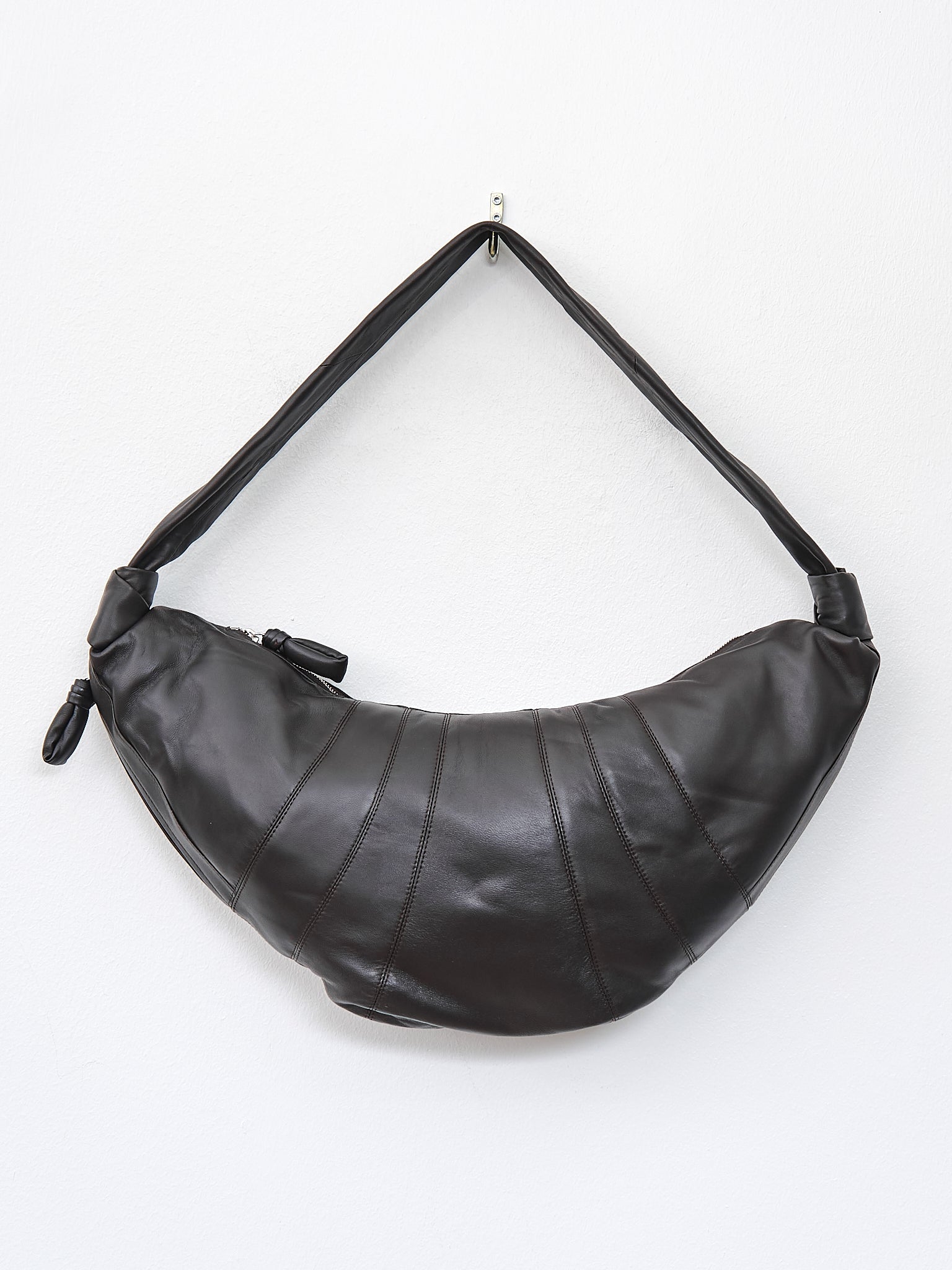 Namu Shop - Lemaire Large Croissant Bag - Dark Chocolate (soft nappa leather)