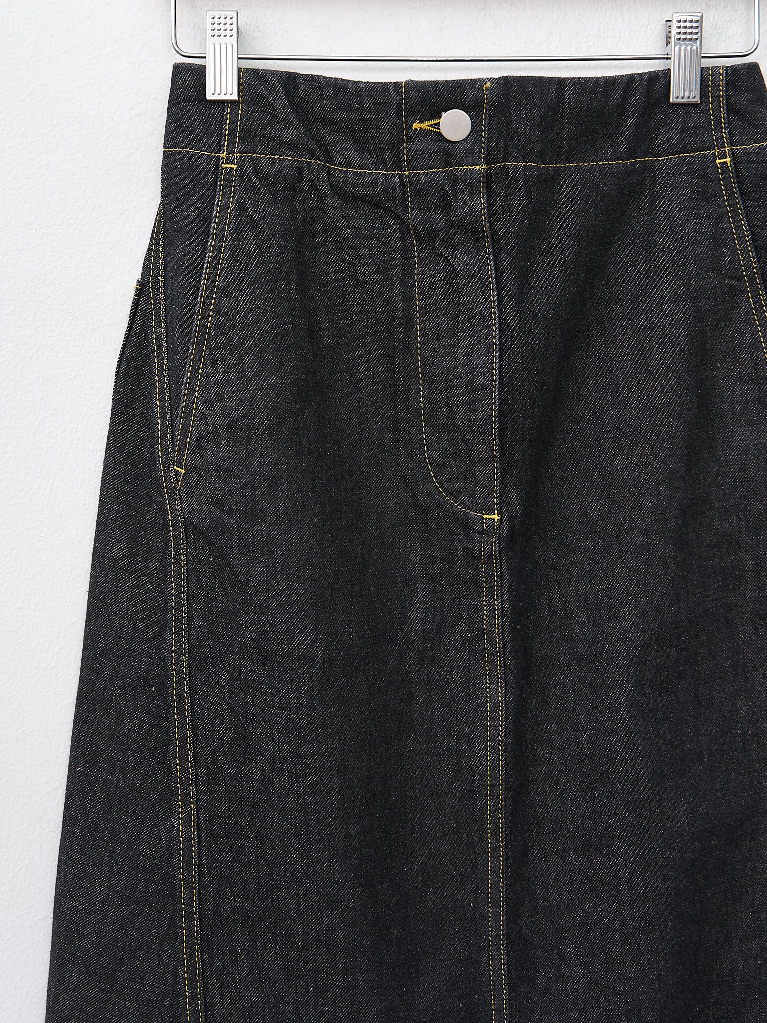 Namu Shop - Studio Nicholson Garner Skirt - Black Denim
