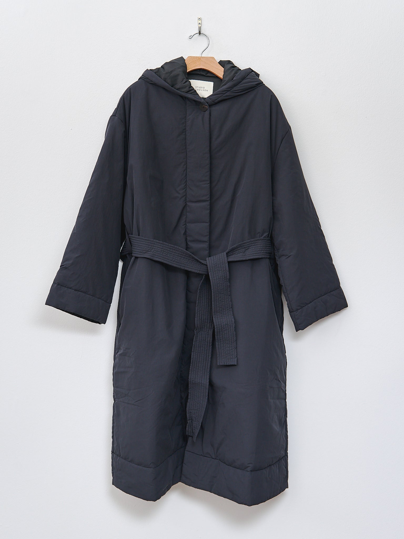 Namu Shop - Studio Nicholson Kariba Belted Wrap Puffer Coat - Black