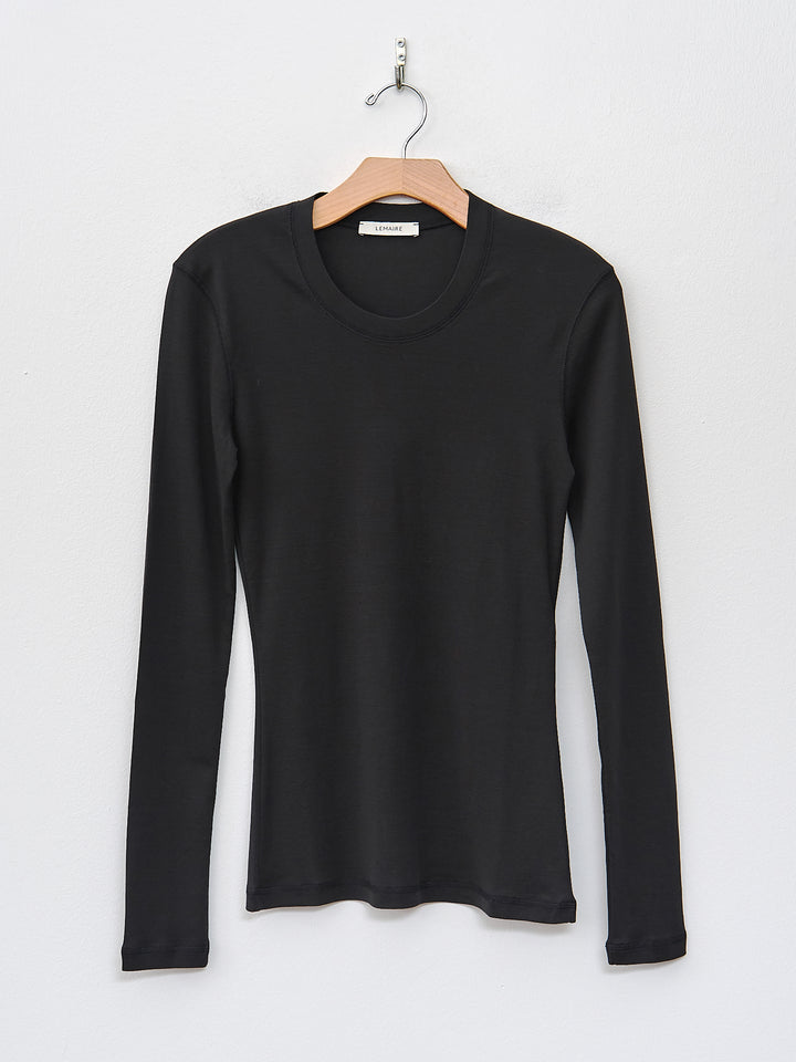 Namu Shop - Lemaire Rib Long Sleeve T-Shirt - Squid Ink