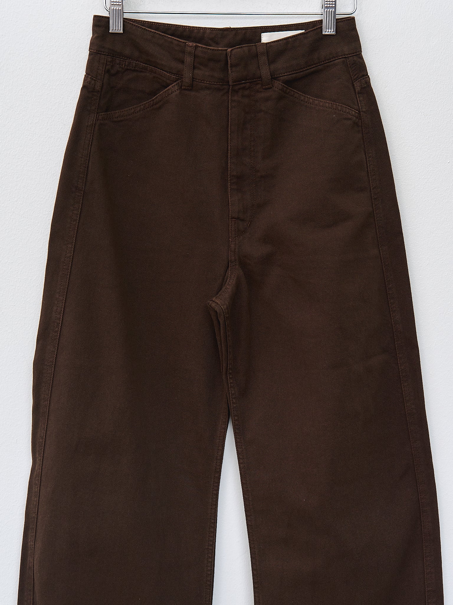 Namu Shop - Lemaire High Waisted Curved Pants - Espresso
