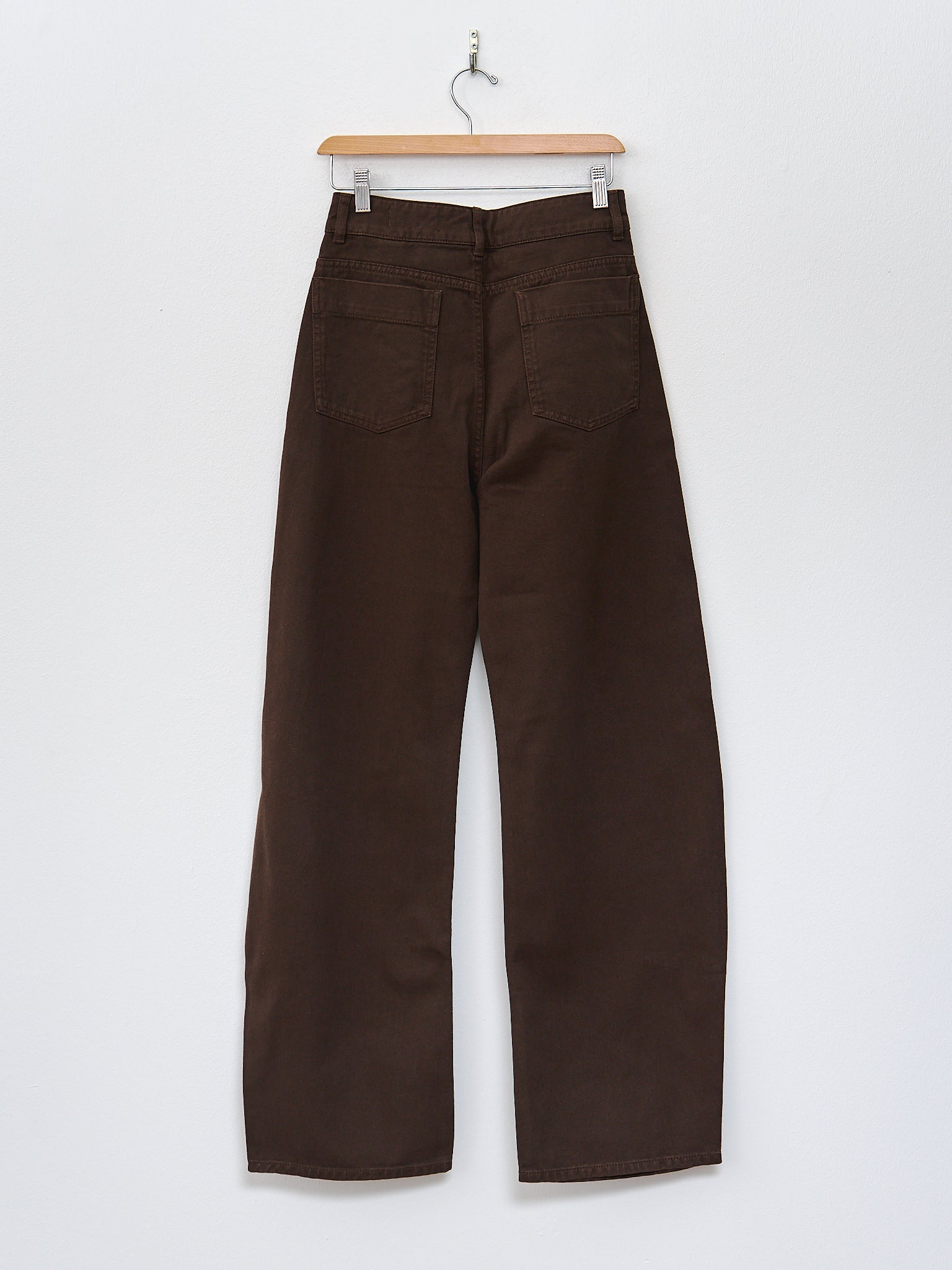 Namu Shop - Lemaire High Waisted Curved Pants - Espresso